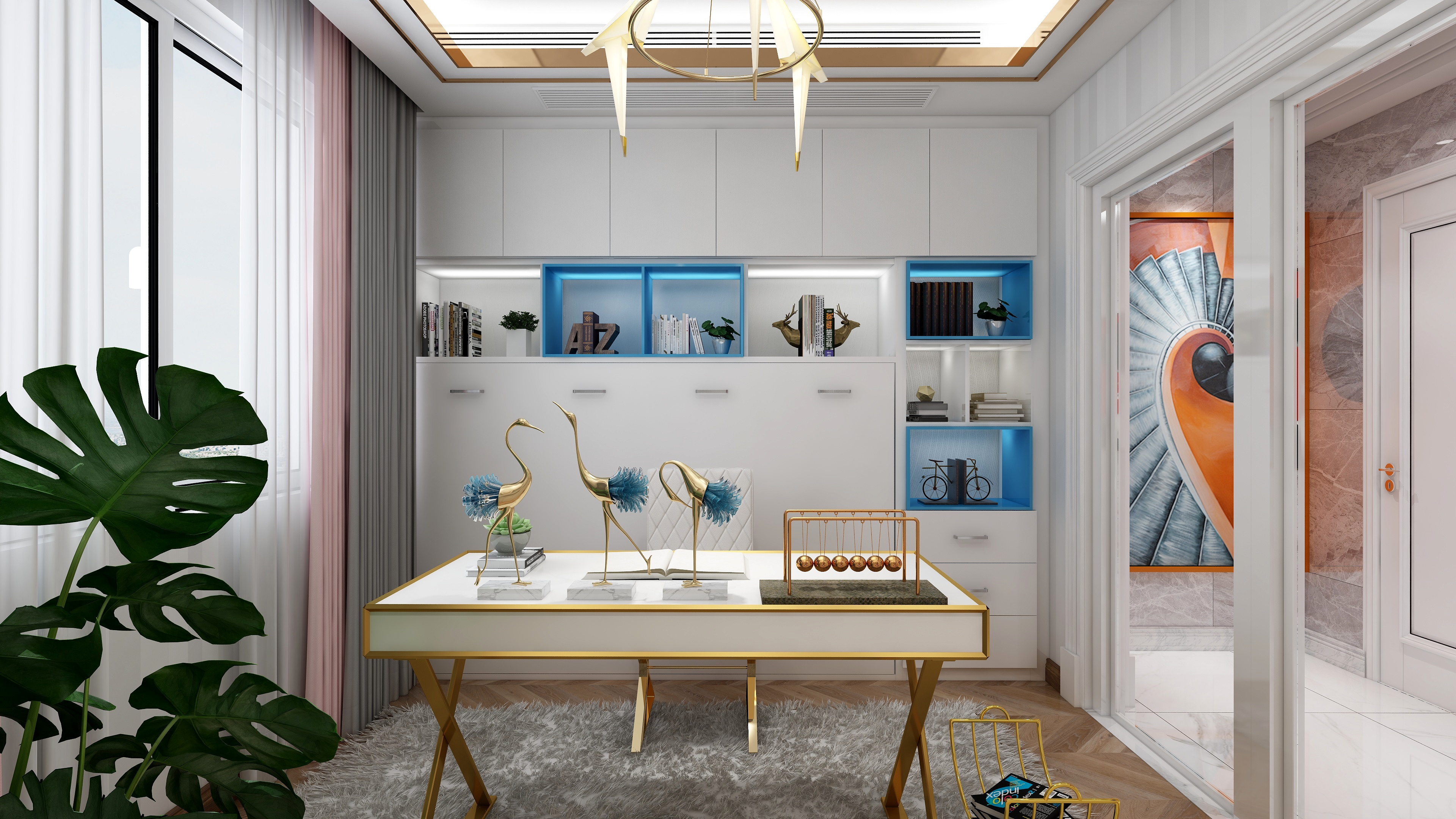 陈辉-188方现代四居装修效果图