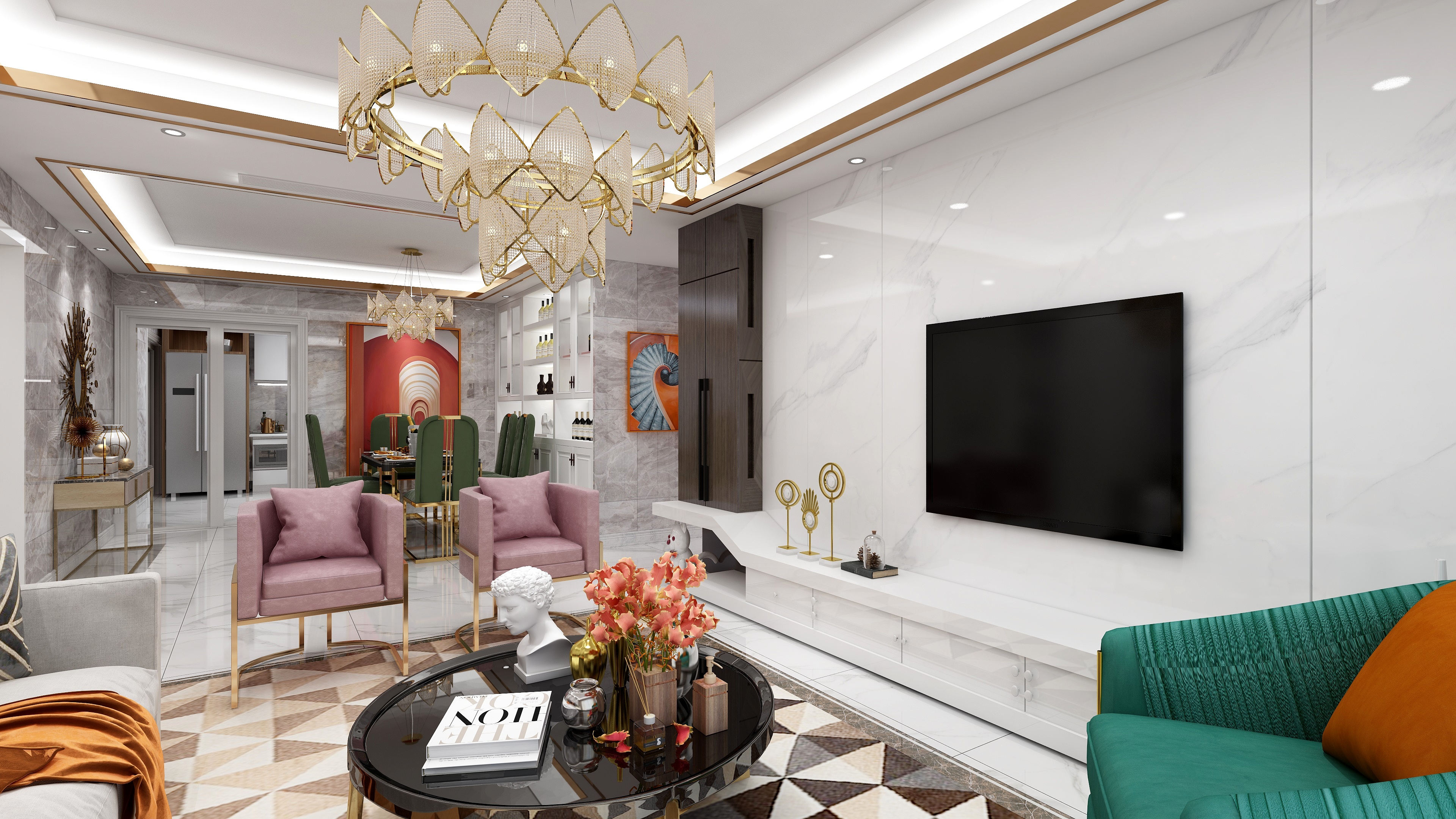 设计师张佳琪-188方现代四居-装修设计方案