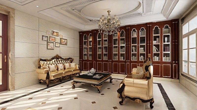 无锡顺亿装饰-金富丽别墅1楼（欧式）-装修设计方案