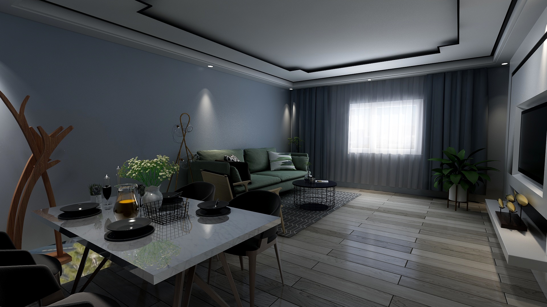 图奈我何-通辽城市之星95.12㎡城市雅居户型2室2厅1卫1厨-装修设计方案