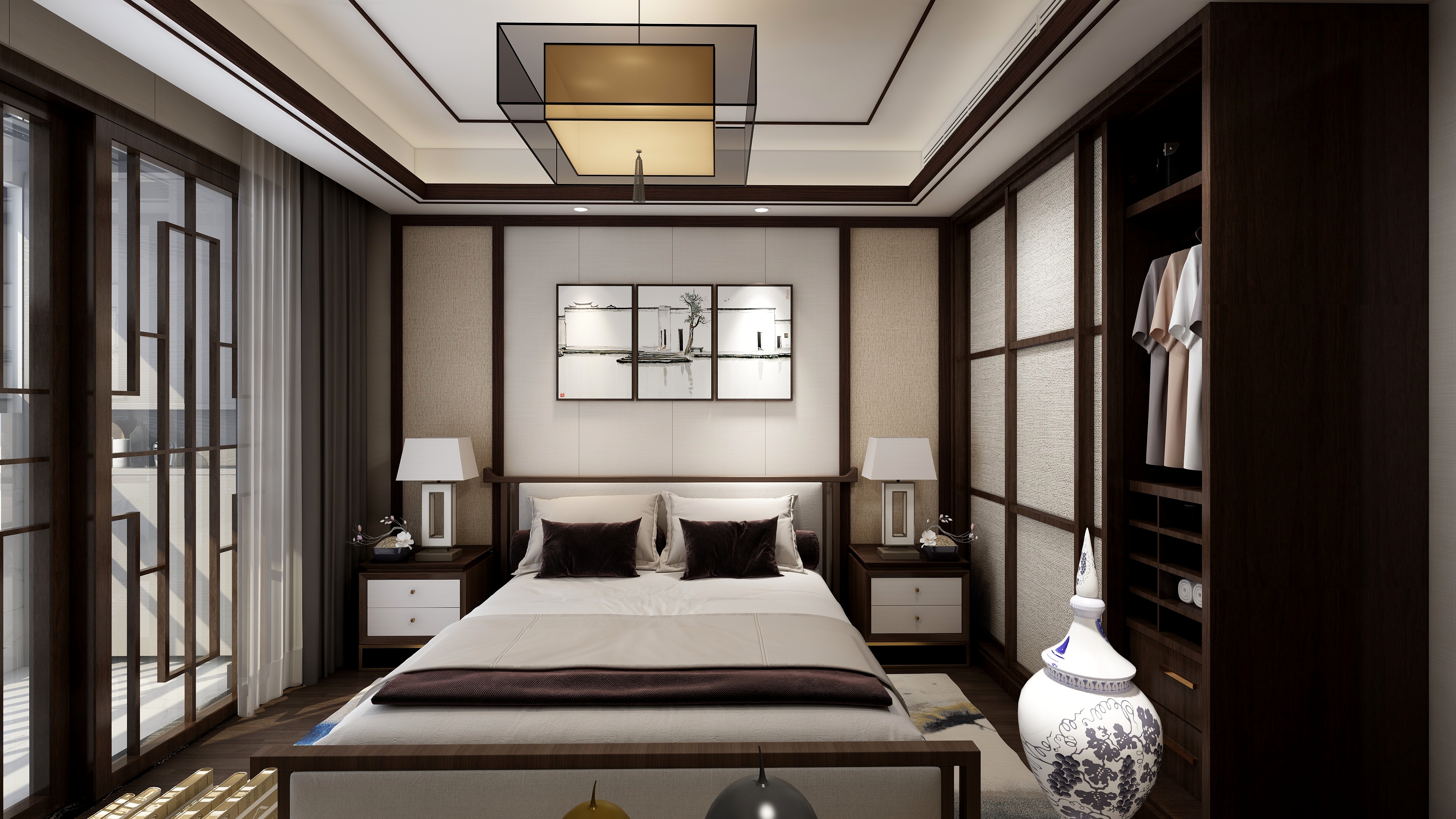 undefined-132方新中式两居装修效果图