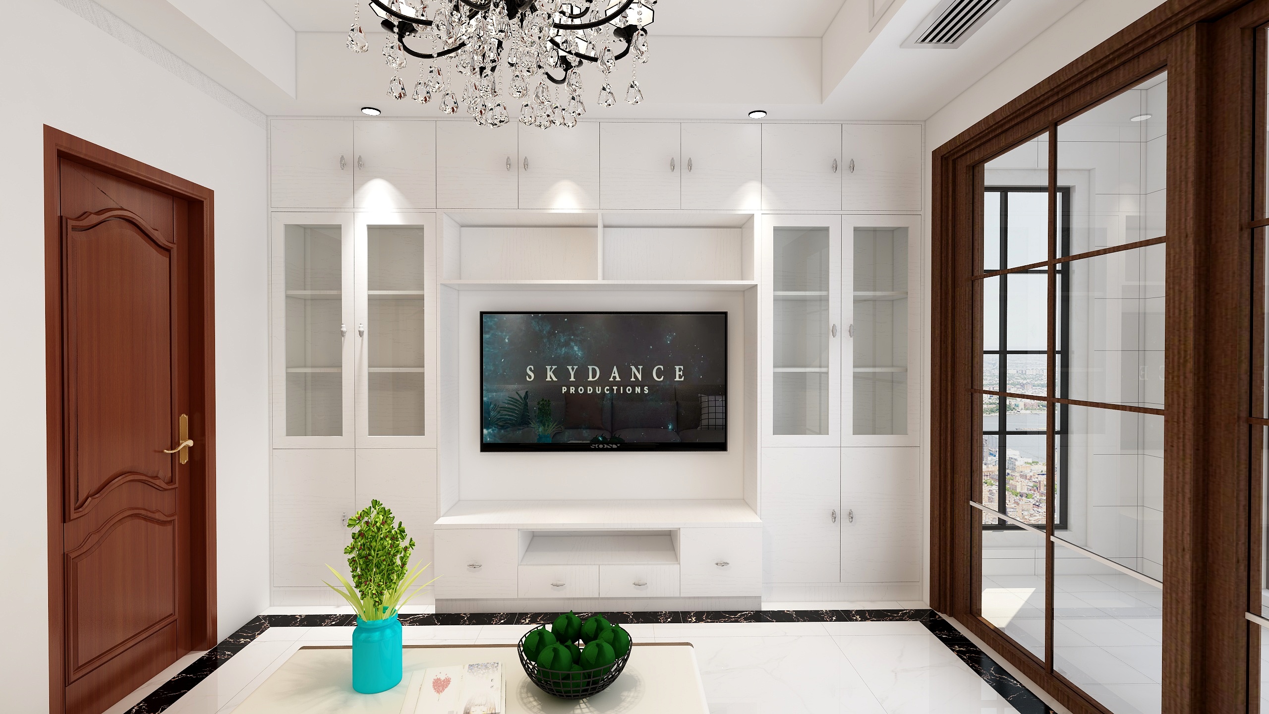 祝设计-钓鱼台1户型2室2厅1卫1厨-装修设计方案