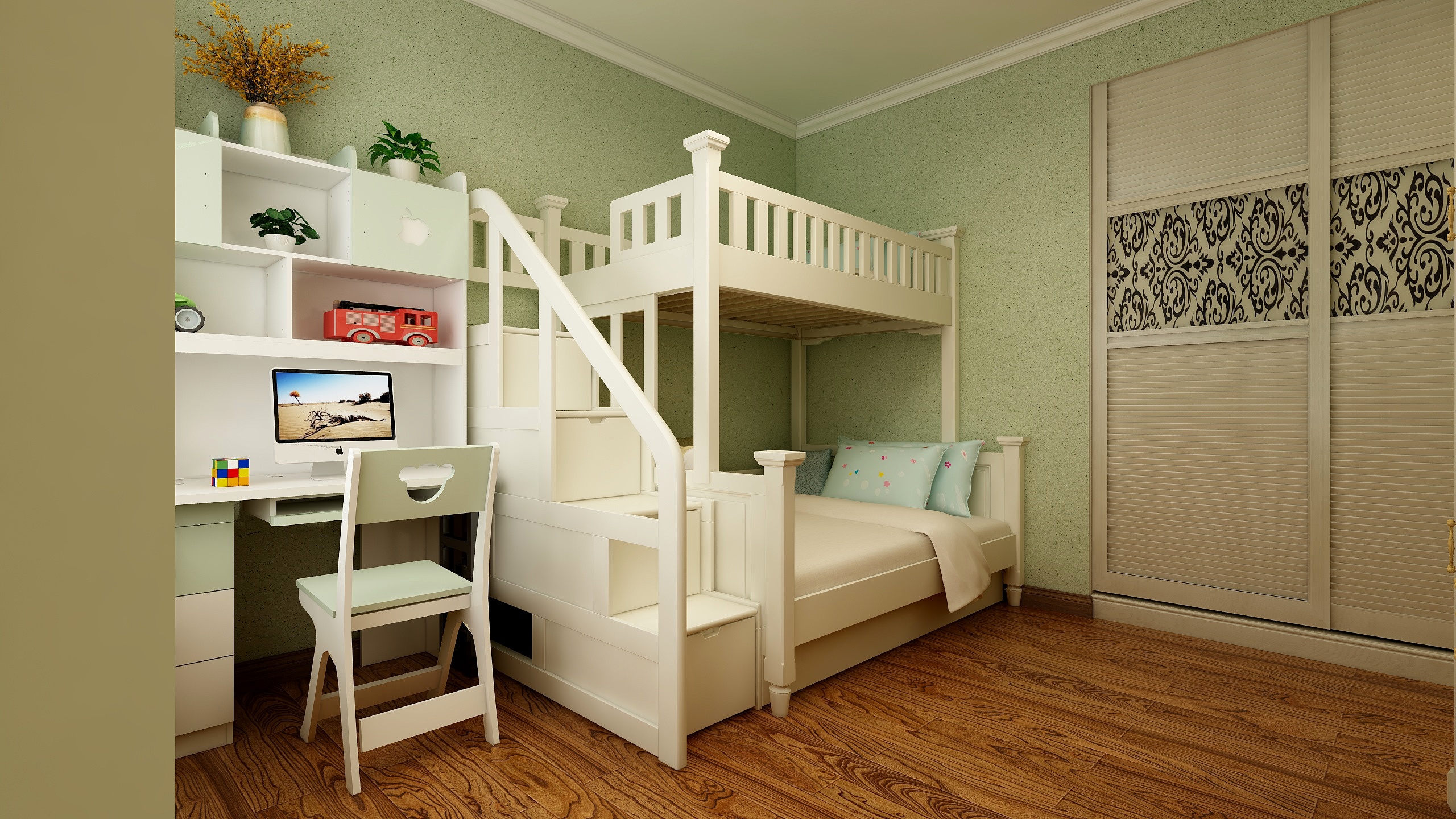 装修设计陈先生-176方欧式一居一层小孩房装修效果图第1张