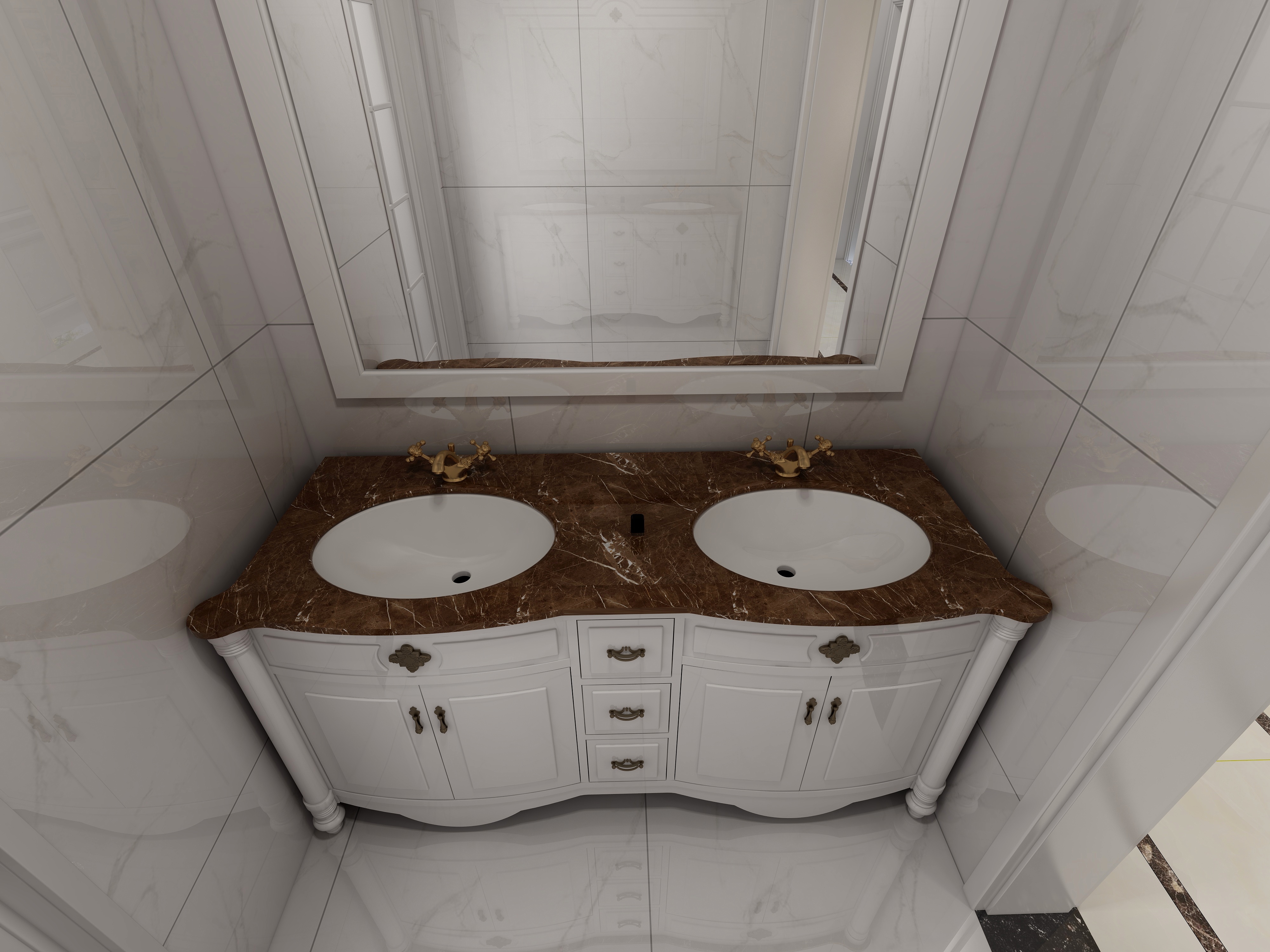 一修鸽连云港-150㎡欧式三居一层卫生间装修效果图第1张