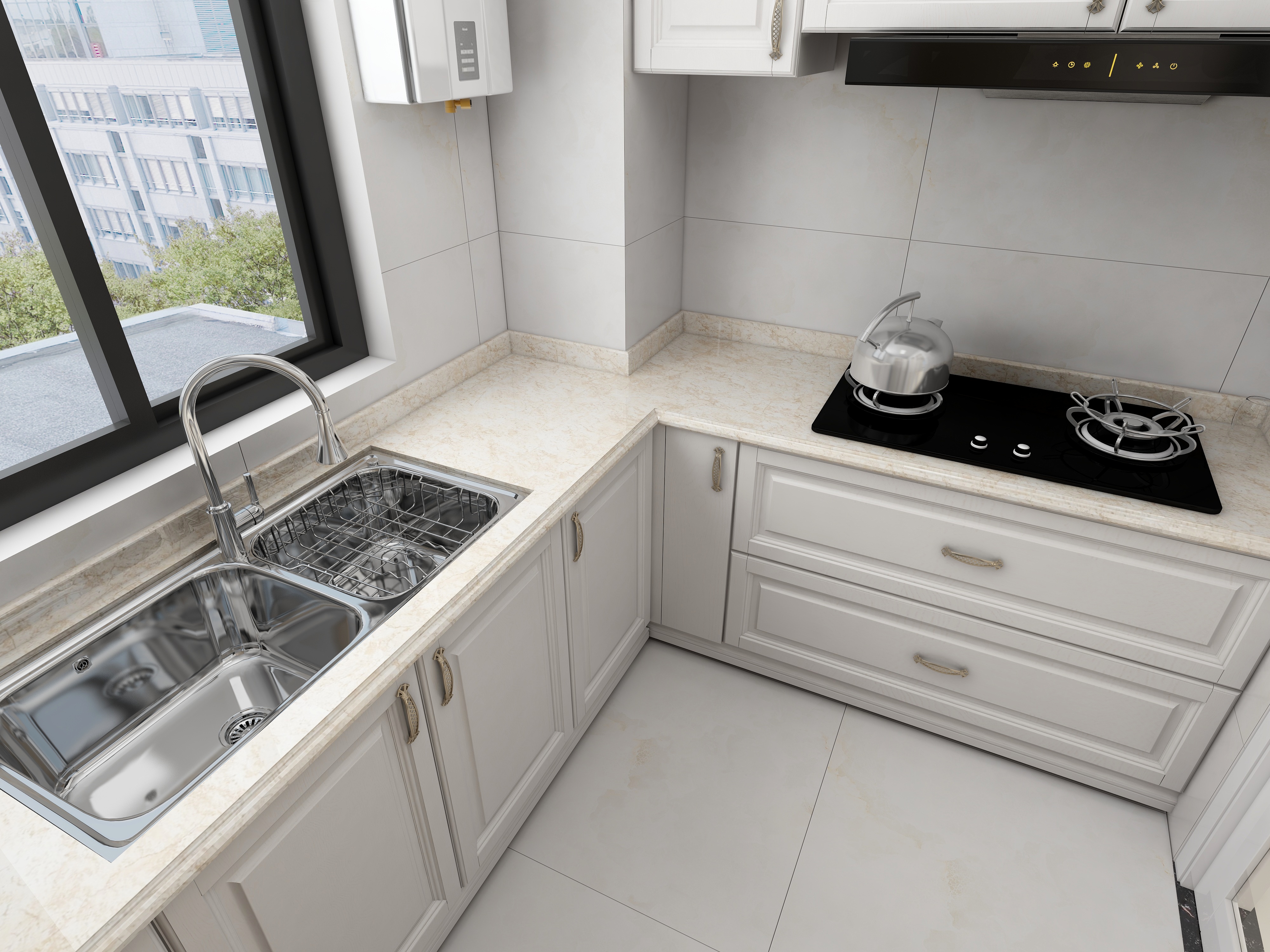 一修鸽连云港-150㎡欧式三居一层厨房装修效果图第2张