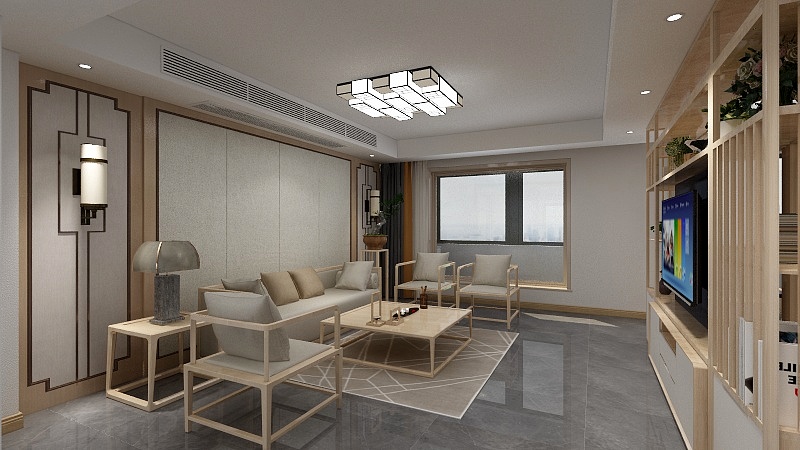 思维鲸设计-上海滨江凯旋门鸿鑫180.00㎡新中式日式原木-装修设计方案