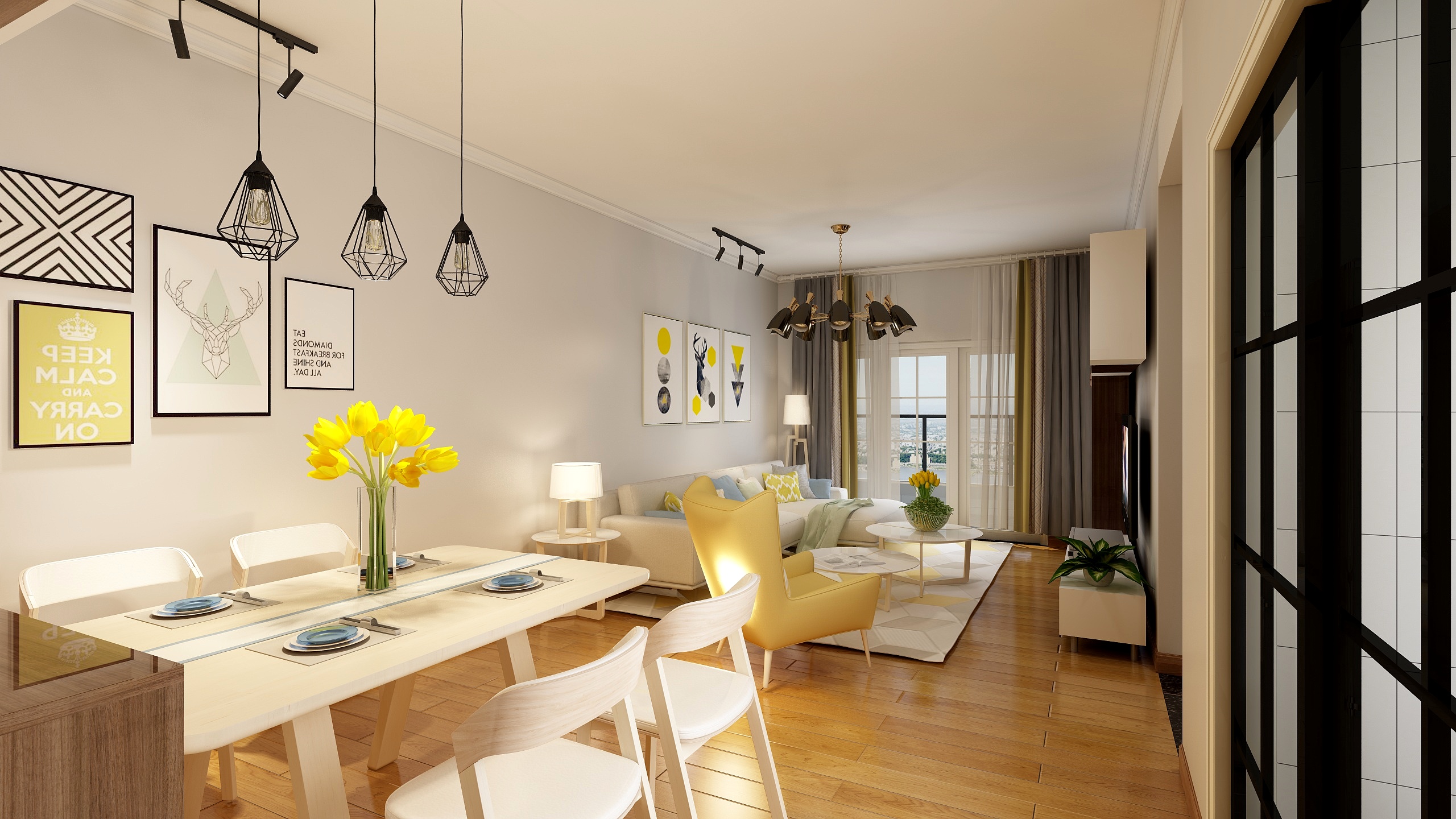 容华添哥设计-大峡谷12-2004北欧风格3.4改-装修设计方案