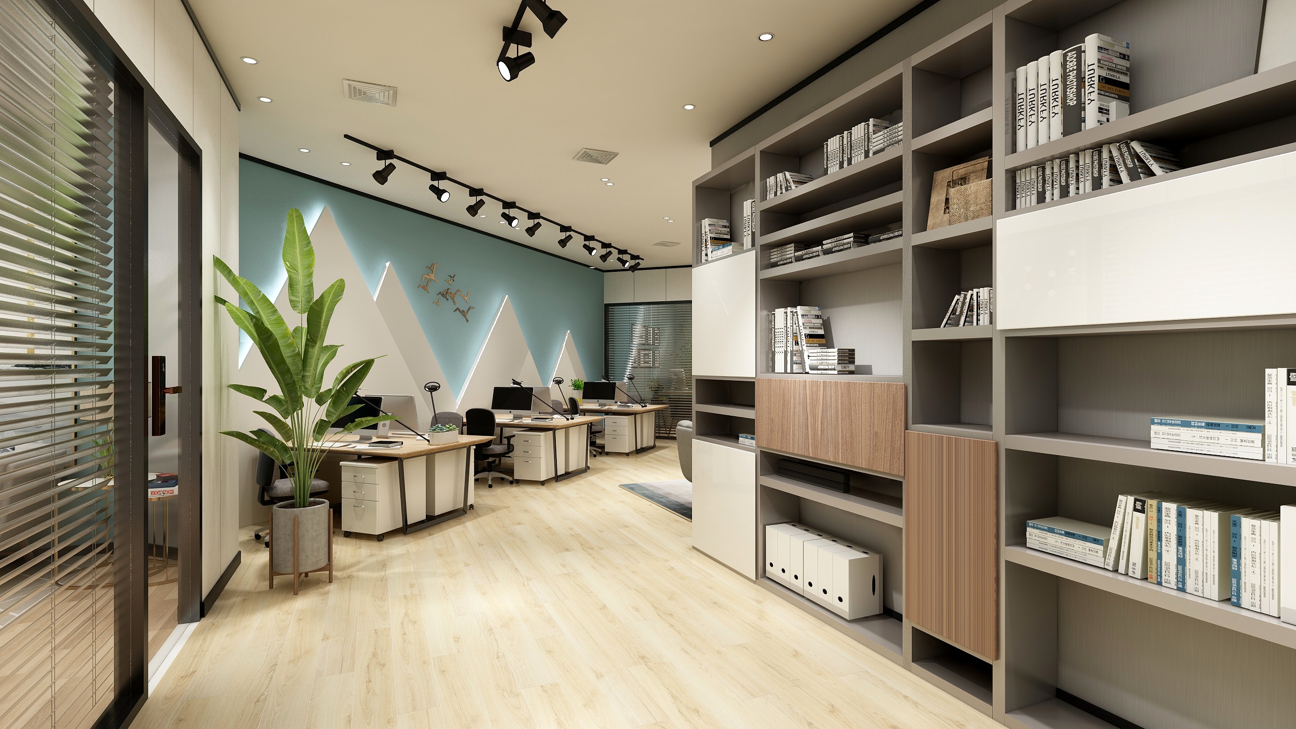 可圈可点空间设计-SOHO办公空间一层公共区装修效果图第3张