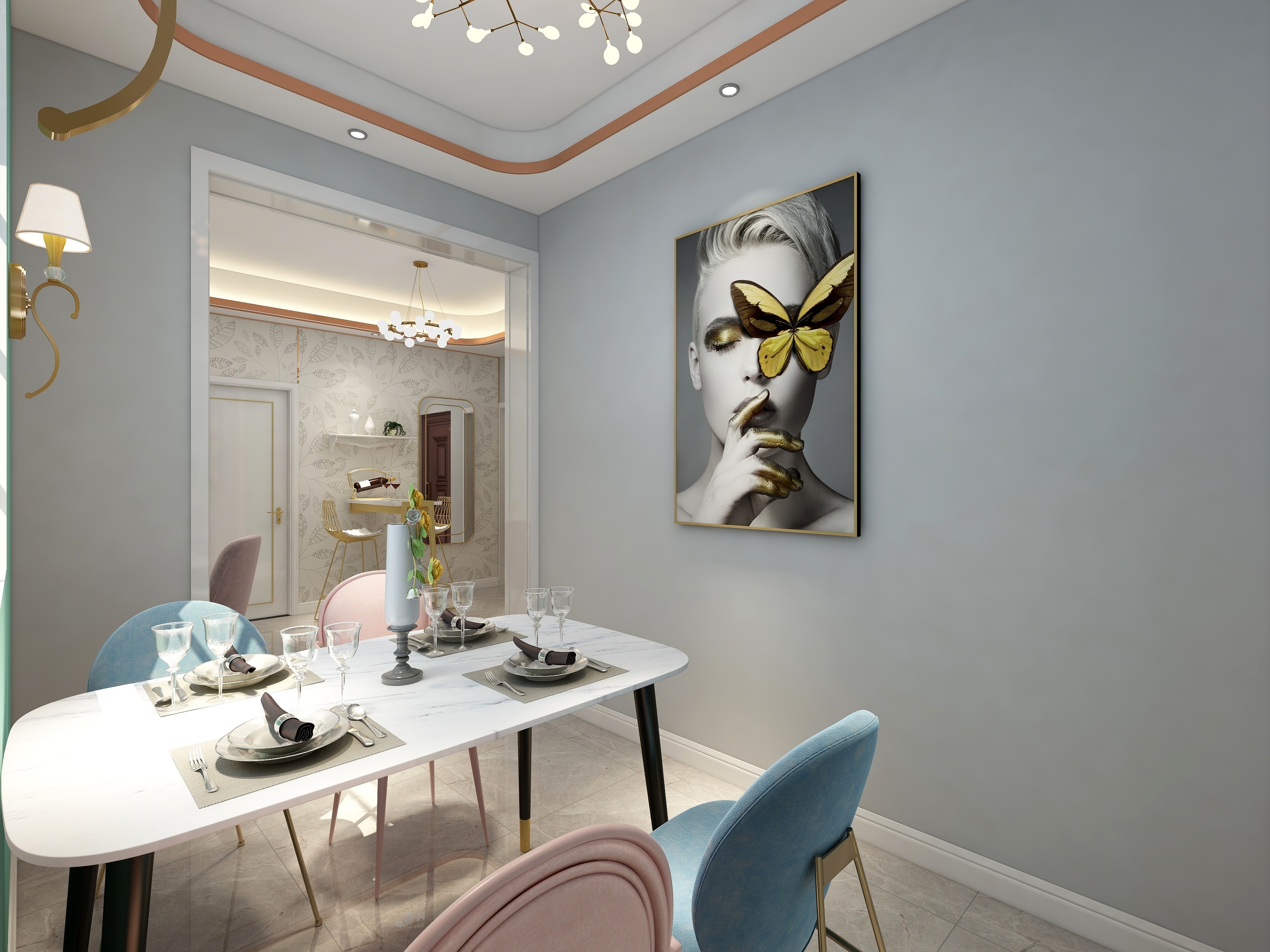 李立猛-蓝调轻奢装修效果图