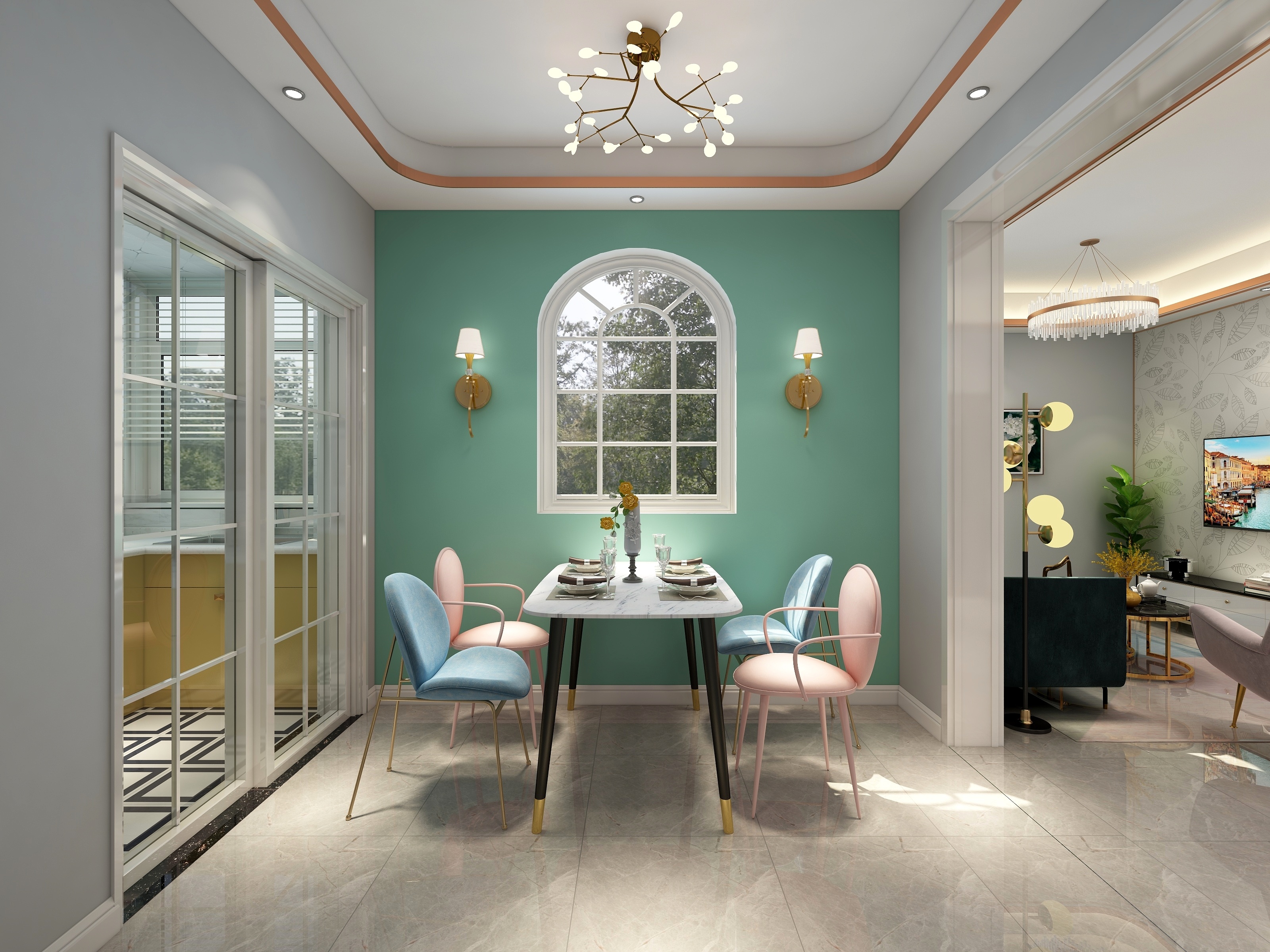 李立猛-蓝调轻奢装修效果图