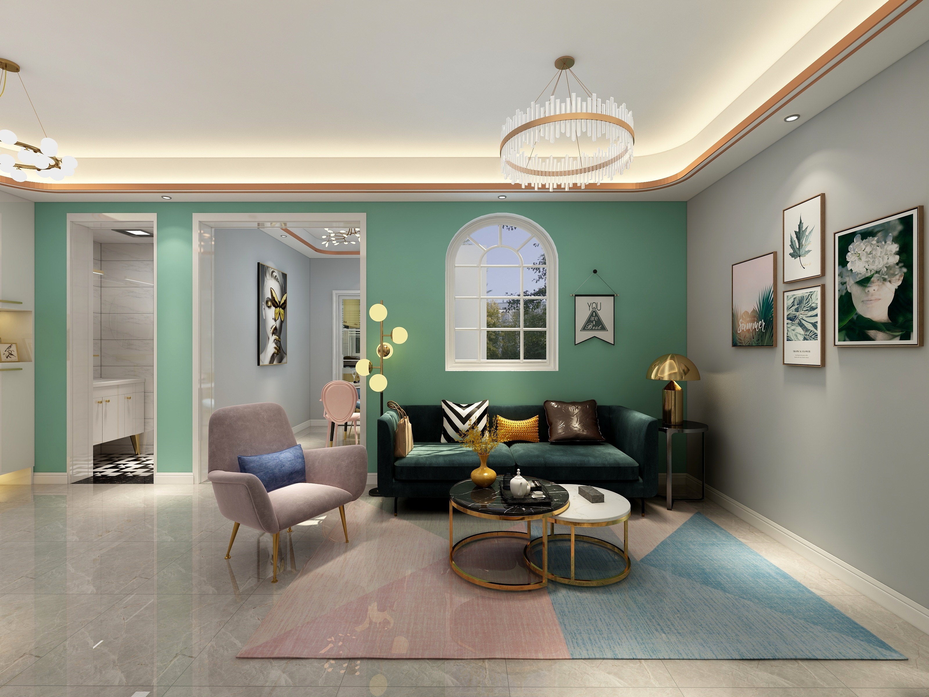 李立猛-蓝调轻奢装修效果图