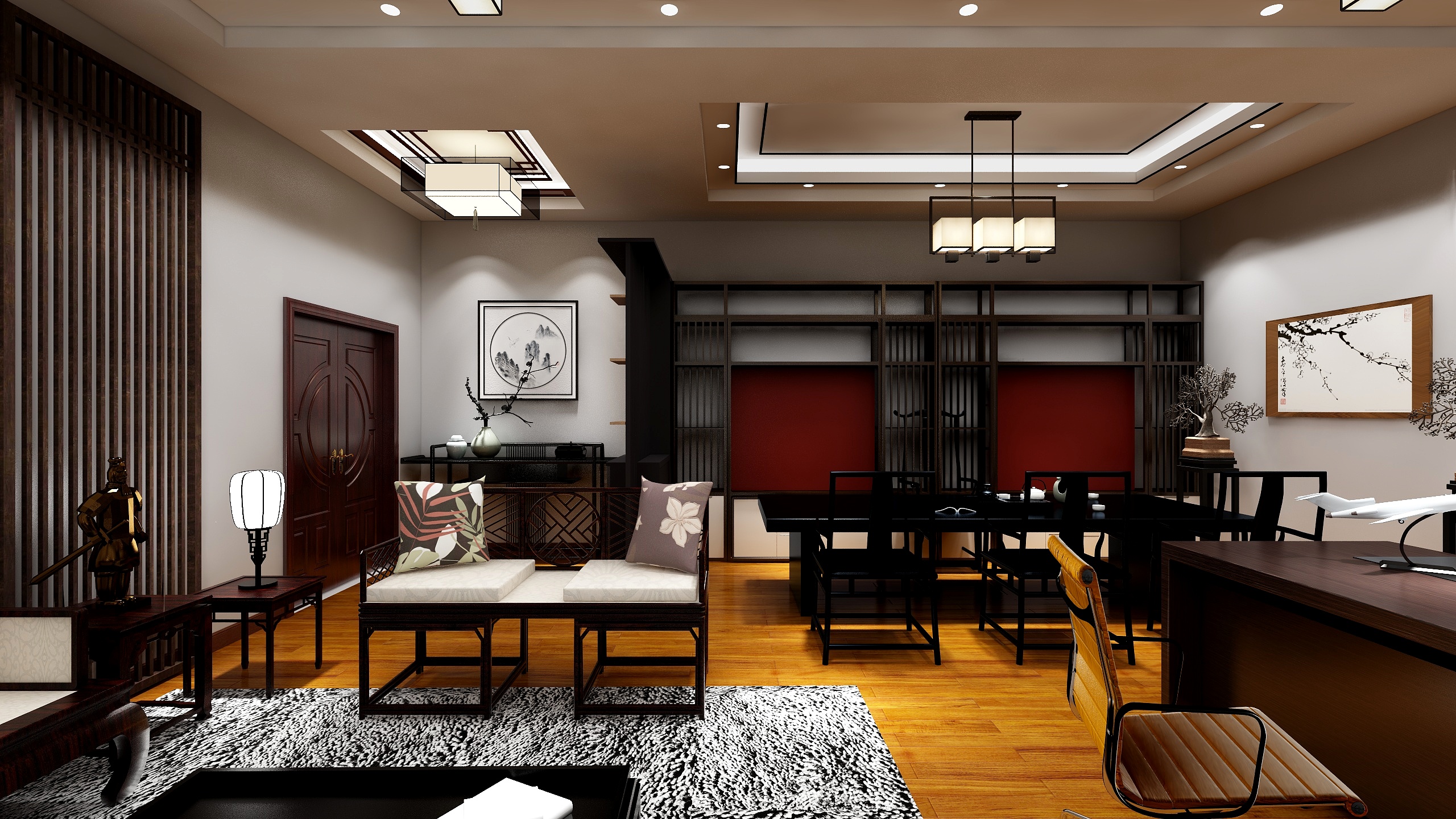 容华添哥设计-如家酒店５楼黄总办公室（户型有误）-装修设计方案