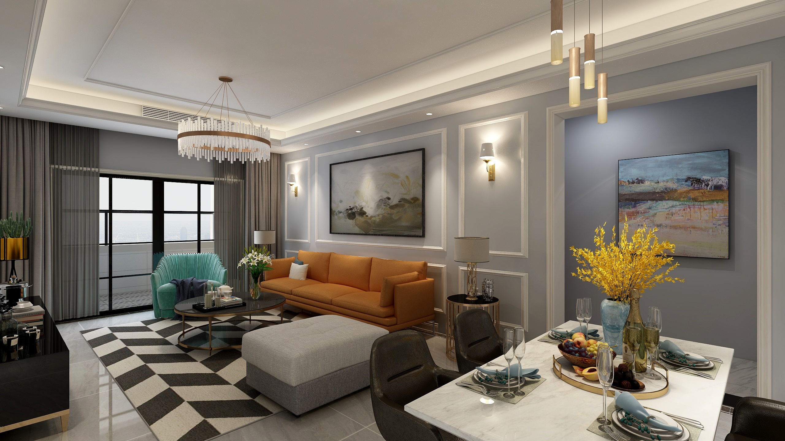 王际云-金科现代美式-装修设计方案