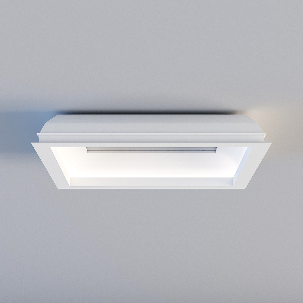450白色型材框3D模型