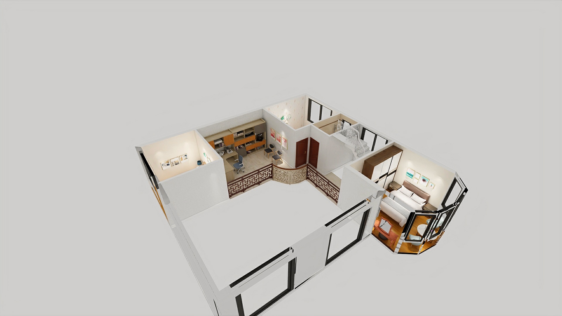 138****8088LFuU-郊溪别墅二层布置图-装修设计方案