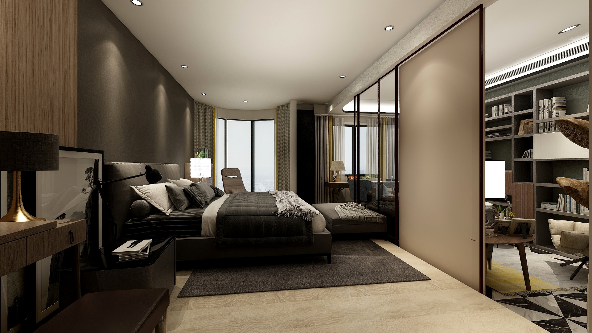 蓝靛设计-莲花园卧室-装修设计方案