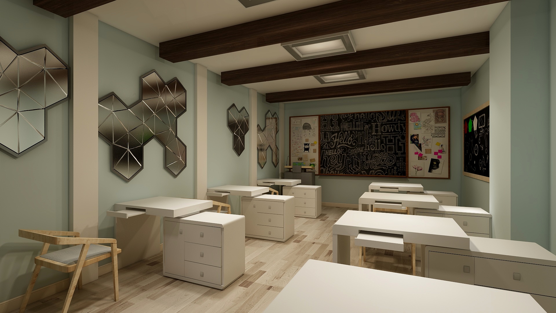 曾令-常青花园培训办公室-装修设计方案