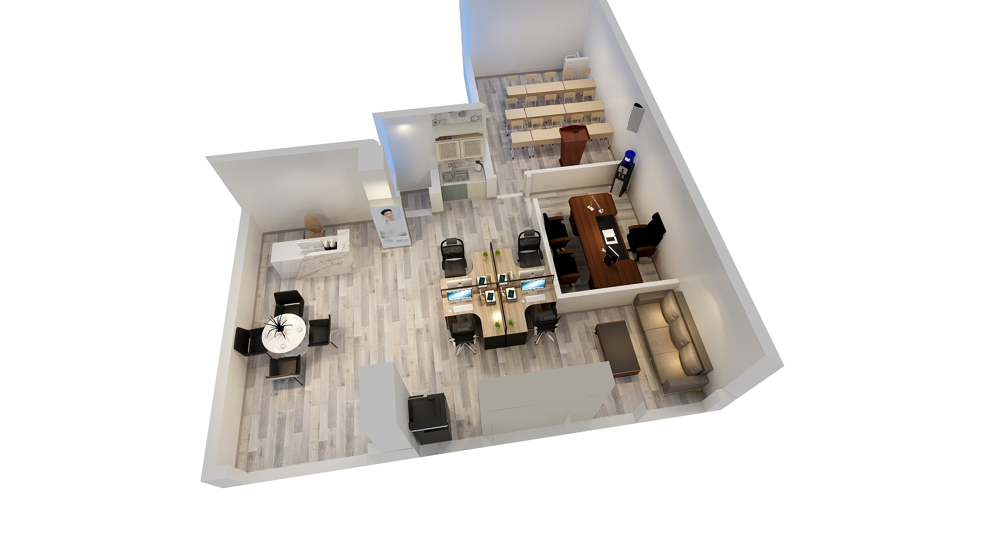 青莛建筑装饰有限公司-广告屏 办公室-装修设计方案