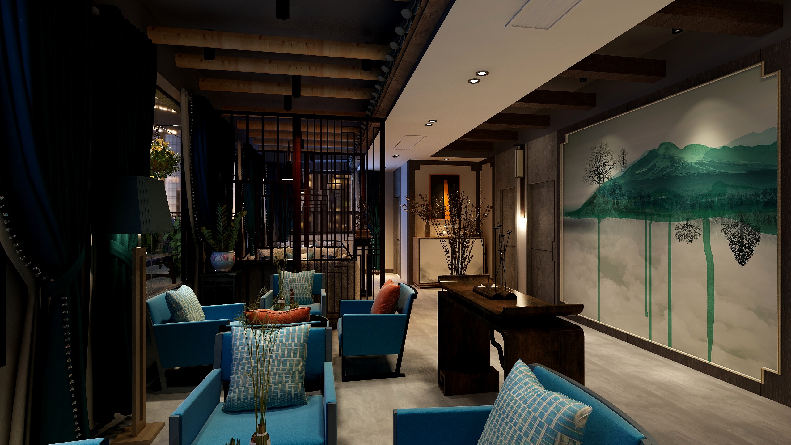 赵宥铮丨陌尺设计-绵阳中式茶楼-装修设计方案