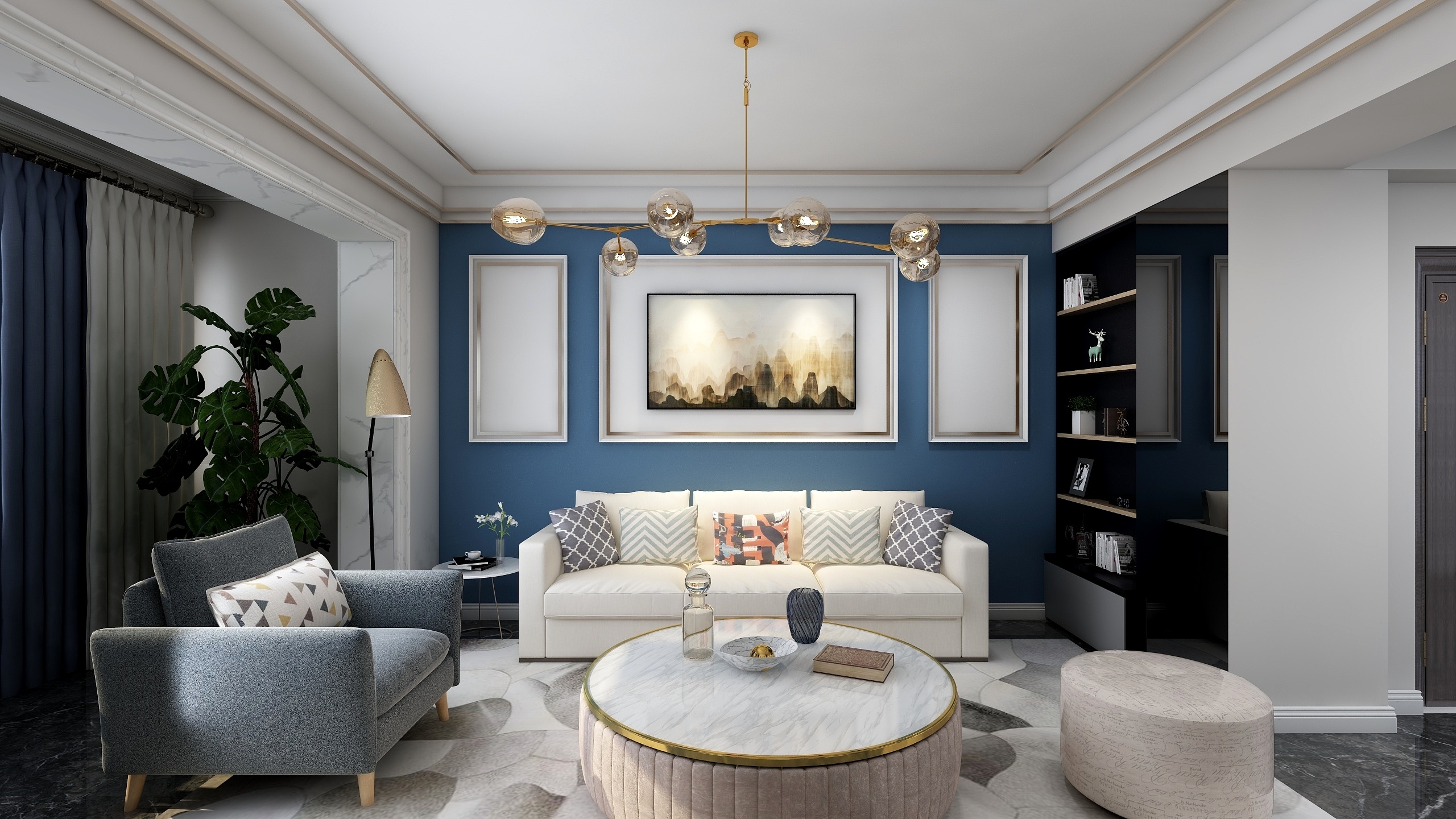 水母装饰设计-曲工-朝晖小区平面设计方案-装修设计方案