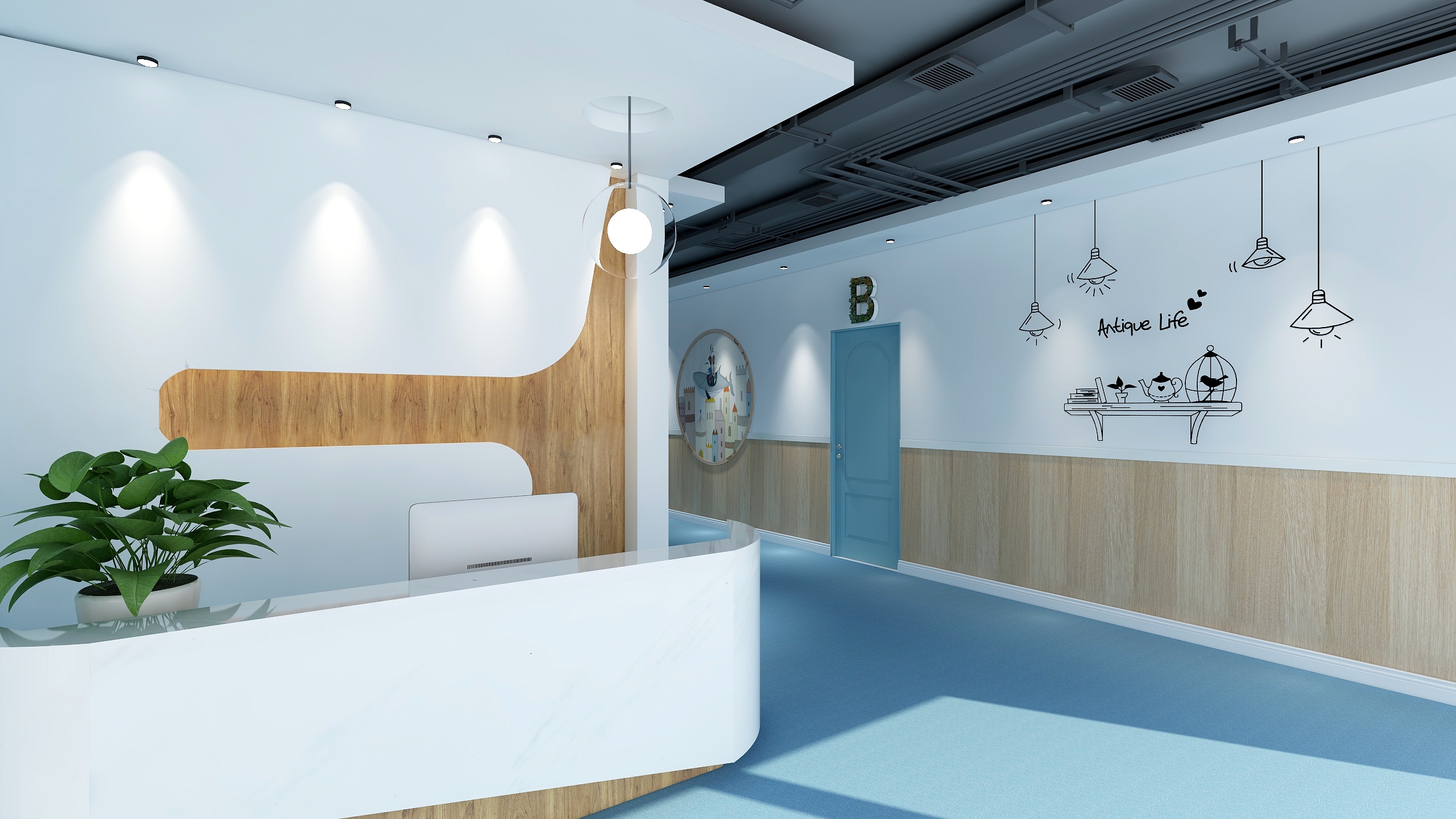 常乐-小牛顿前台-装修设计方案