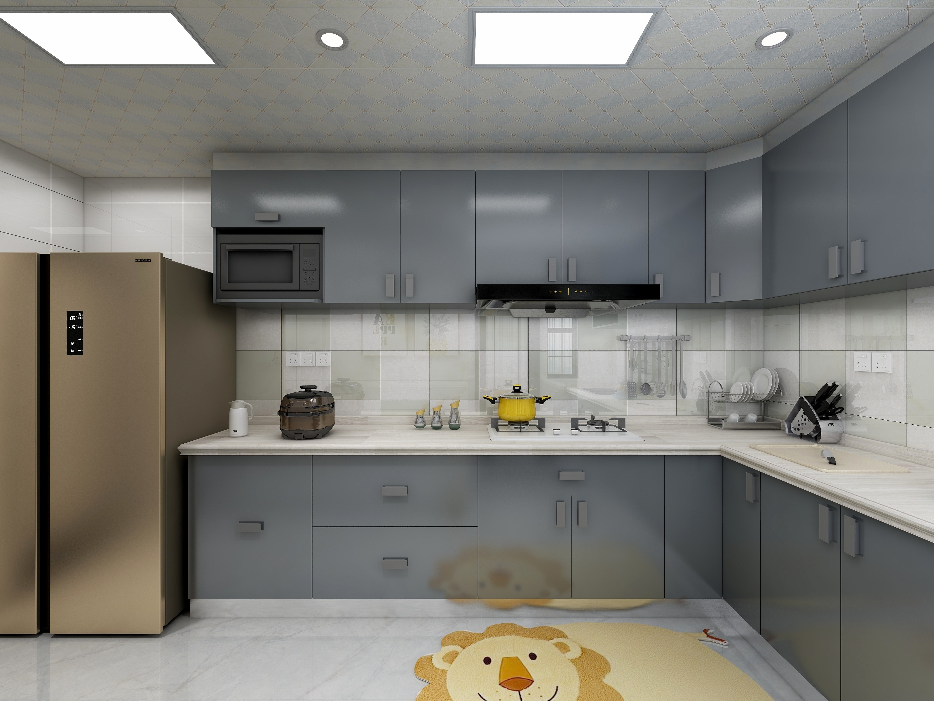 梅鹏-154方现代两居装修效果图