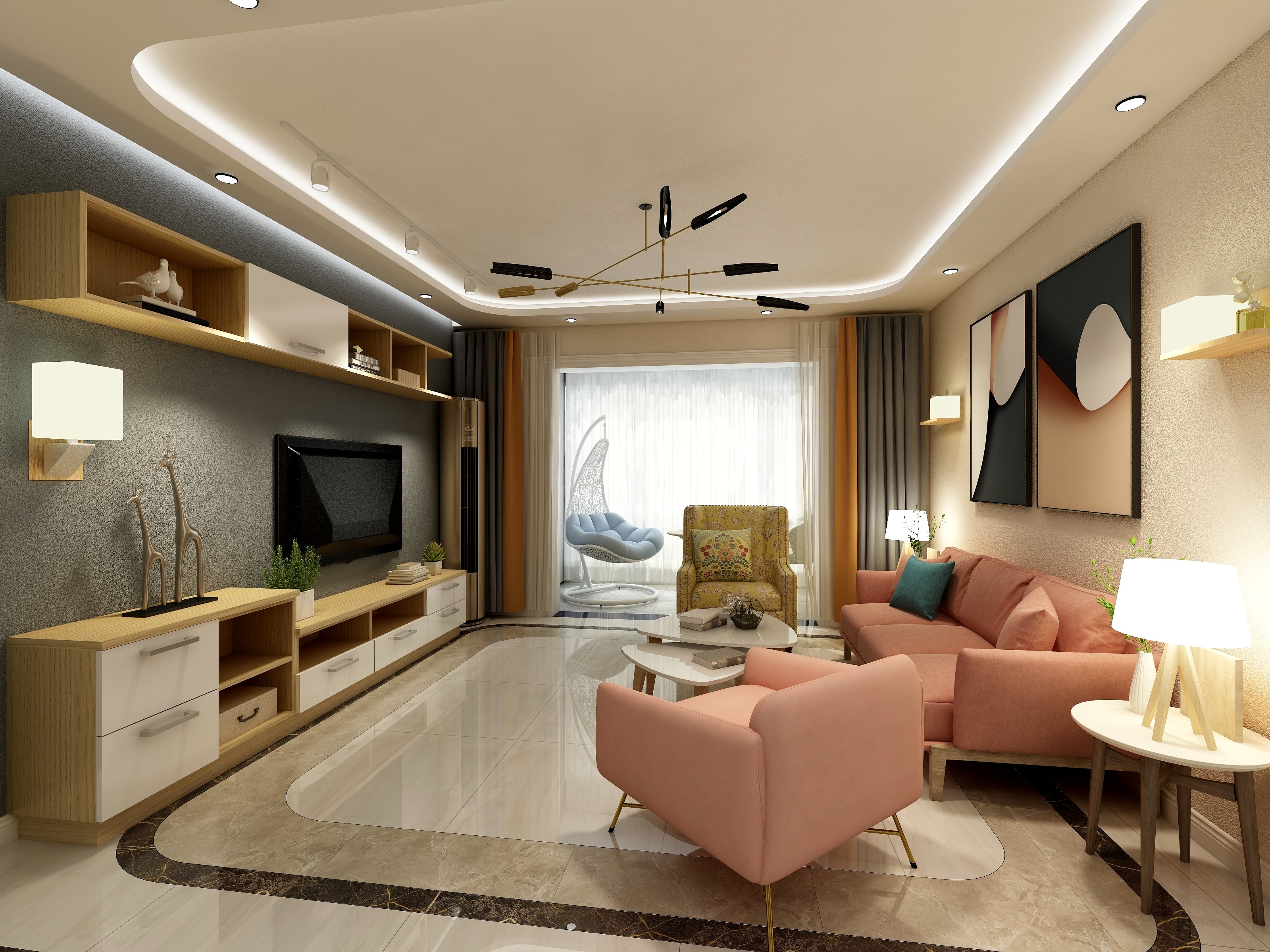 末名设计-143方现代北欧三居装修效果图