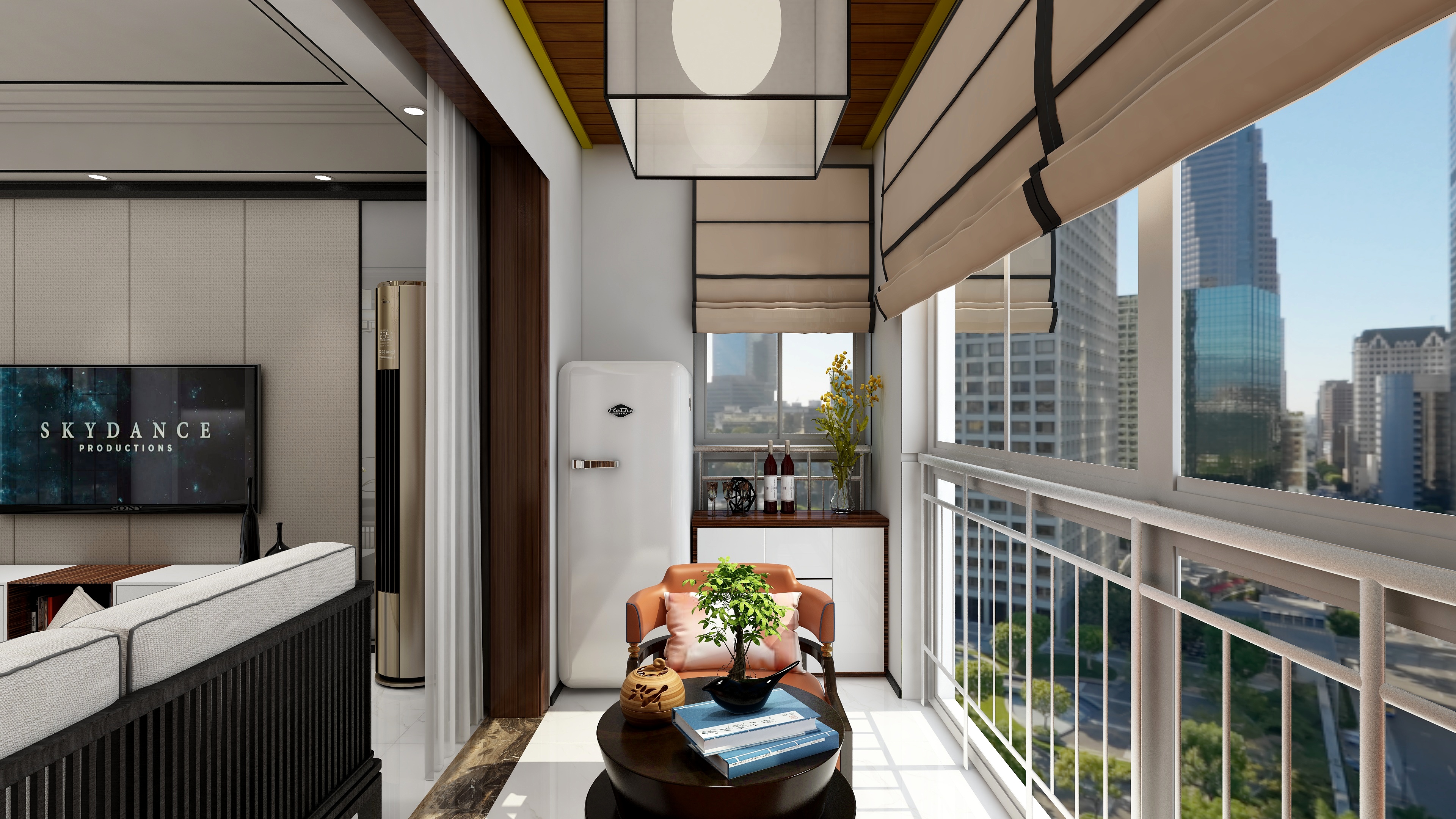 设计师丨胡月平-龙喜华城-新中式装修效果图