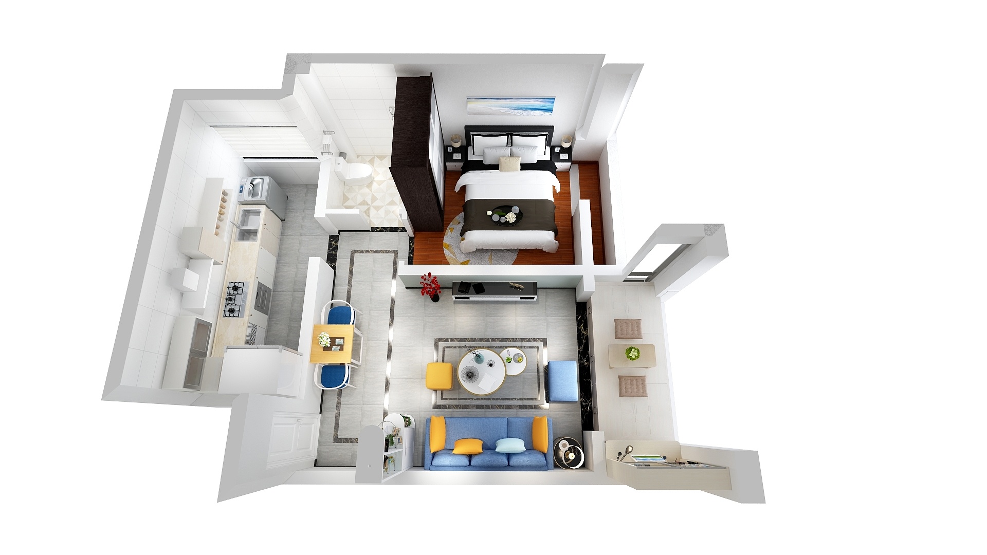 奈亚拉罗夫斯基-香槟庄园小户型-装修设计方案