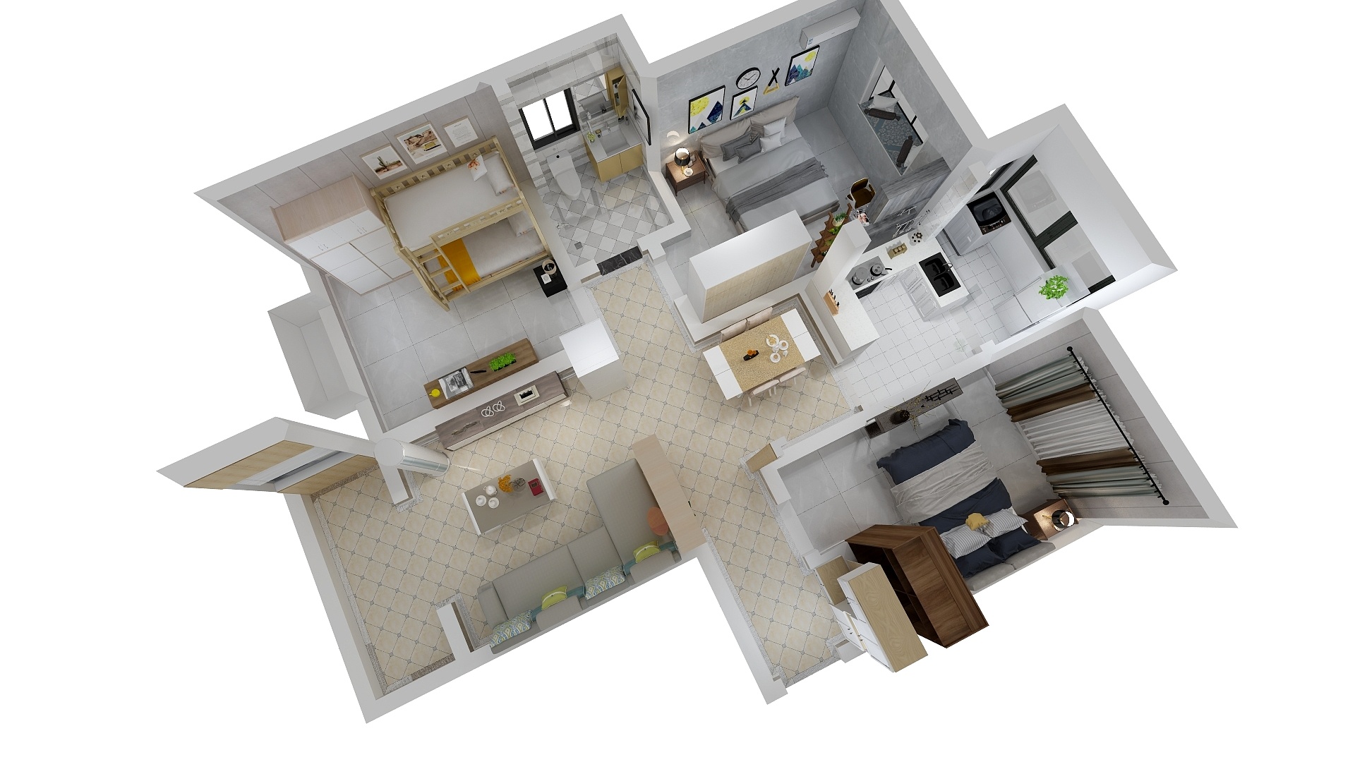 机械师-移民小区_原始勘测图和原始尺寸图-装修设计方案