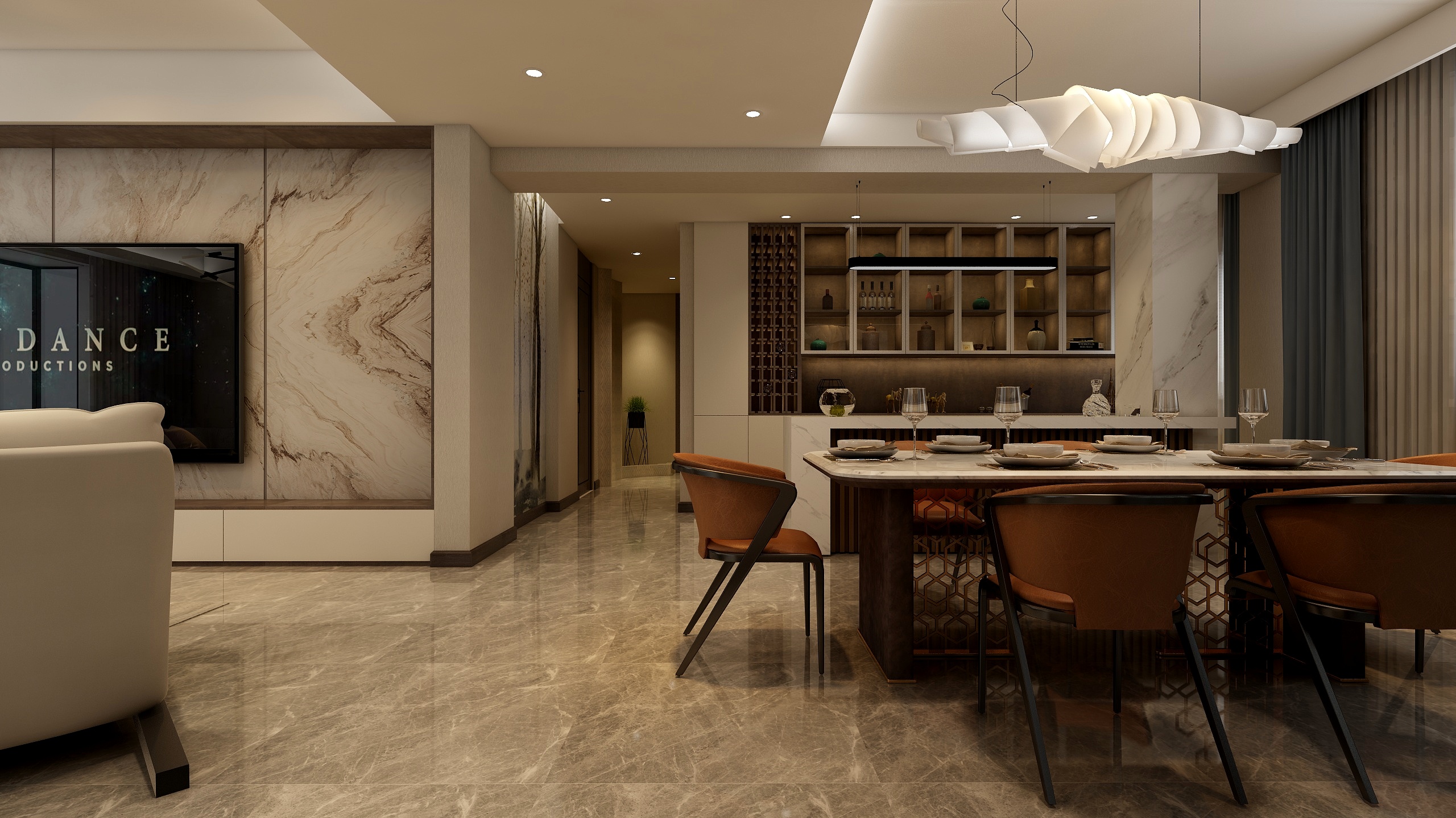 IIIXID周帅-堤亚纳河谷-夜景暖光-装修设计方案