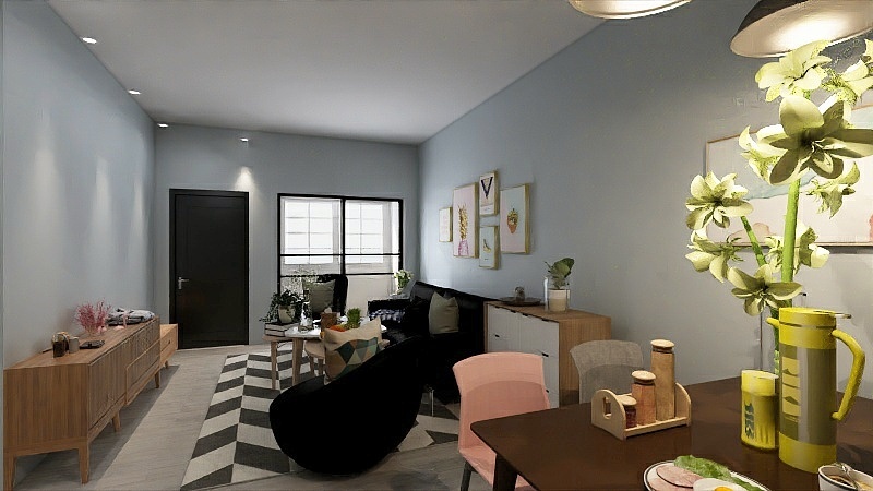 正方形张智-巴塞罗那姚思帆北欧高级灰-装修设计方案