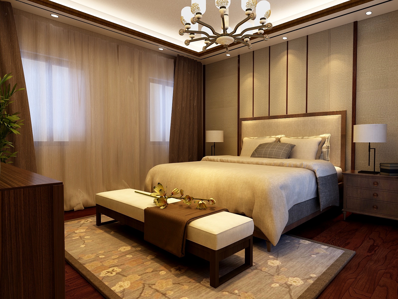 Ellen小秋-保利建工西郊锦庐125.00㎡新中式-装修设计方案