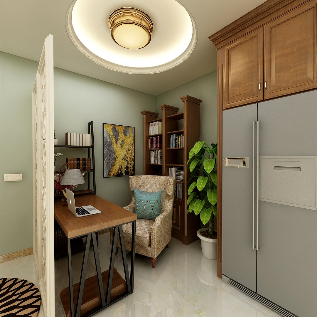 AHome999-122方富林小镇三居一层客餐厅装修效果图第1张