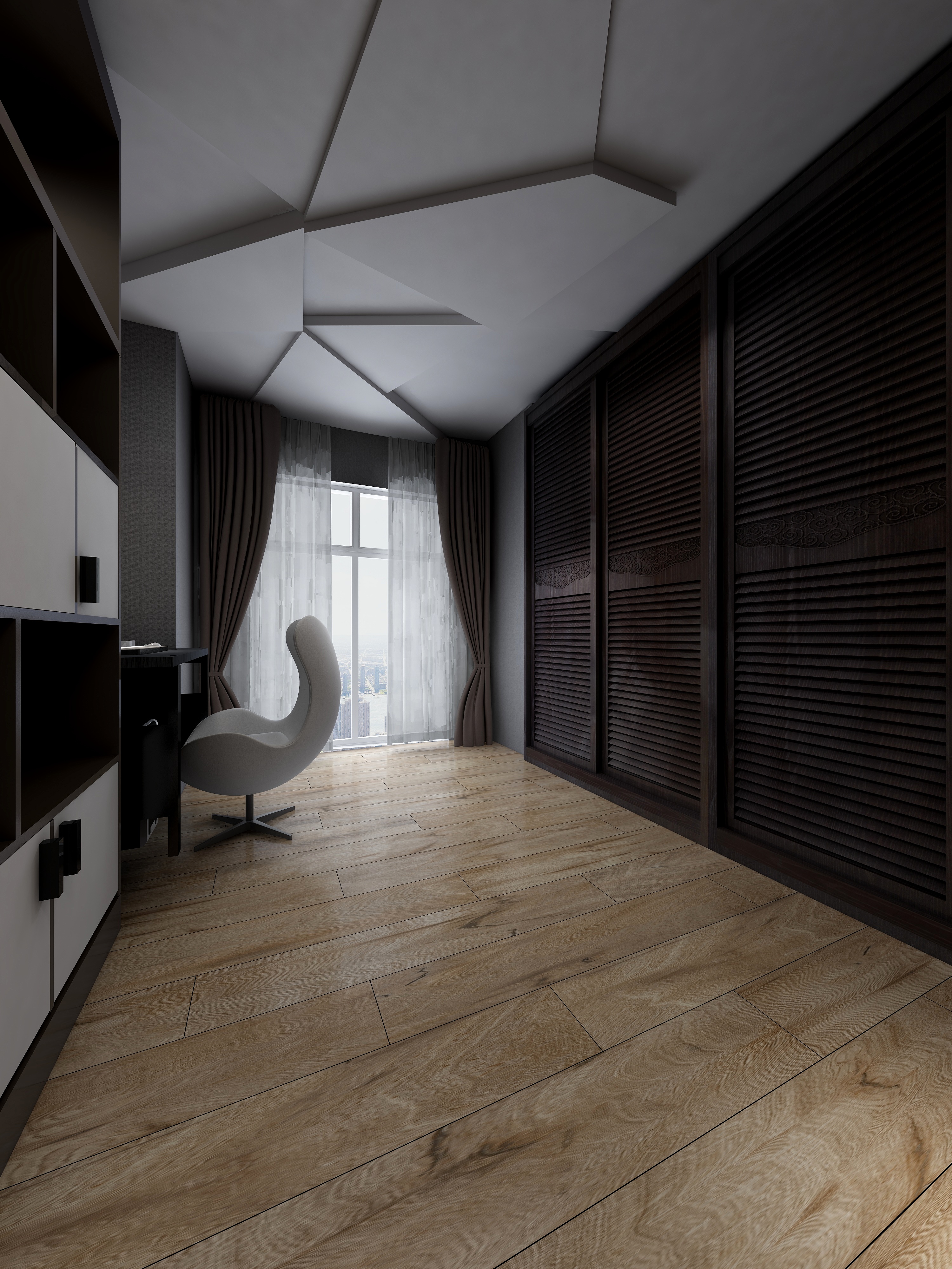 Junior7-187㎡现代三居装修效果图