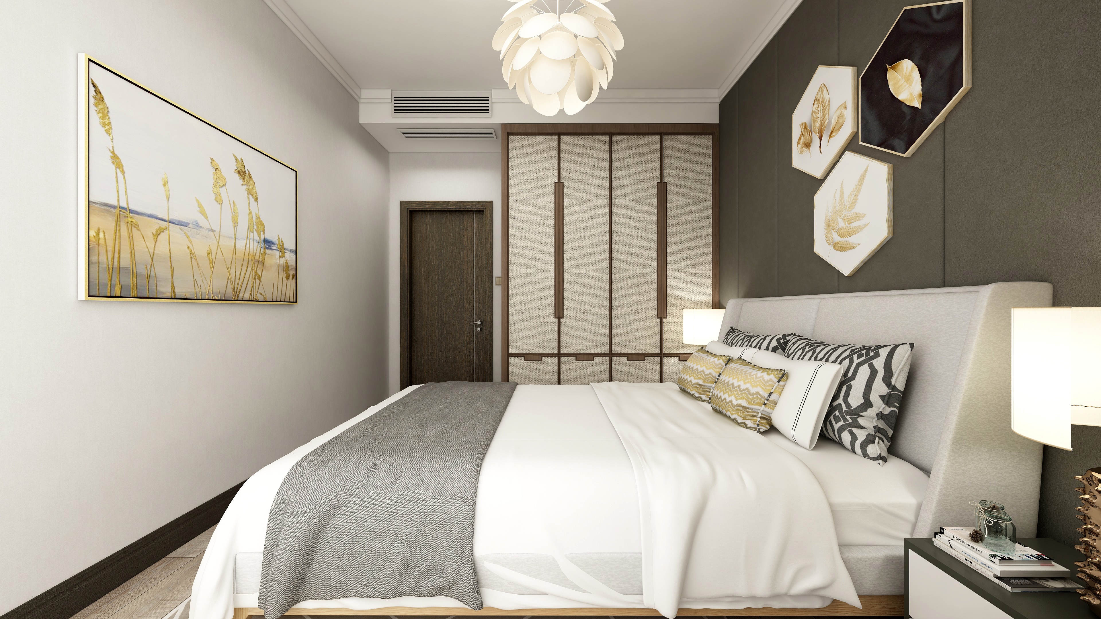 李艳楠设计狮-146方新中式三居一层次卧装修效果图第2张