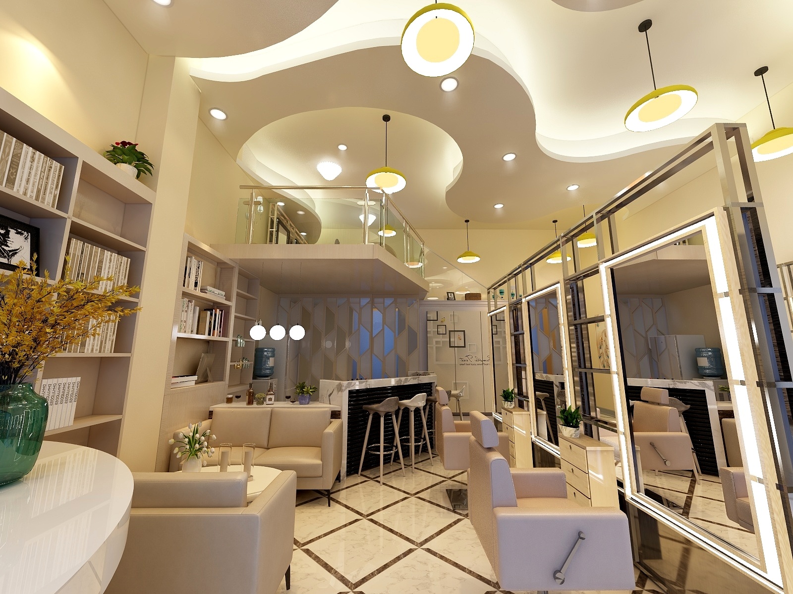 周永和-樱野造型美发店-装修设计方案