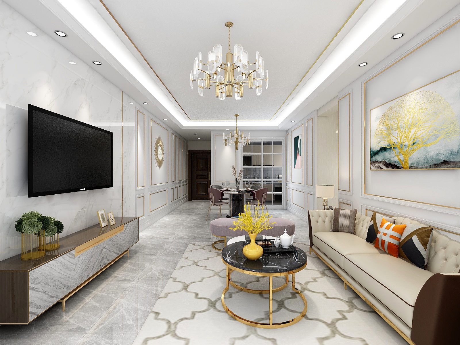 crazyzhangpu-美的幸福时光-轻奢-装修设计方案