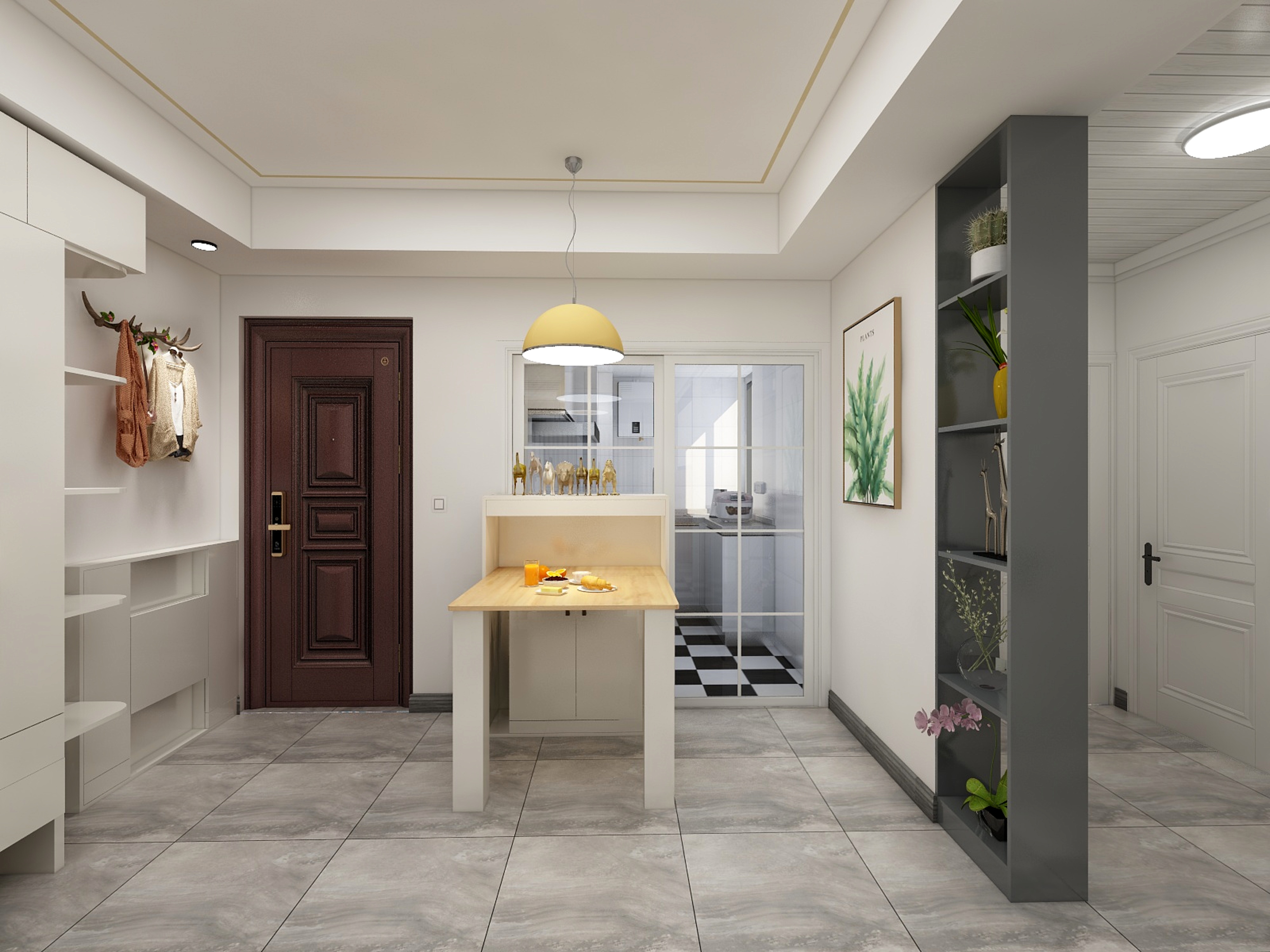 D享设计-客餐厅-四季金辉-装修设计方案