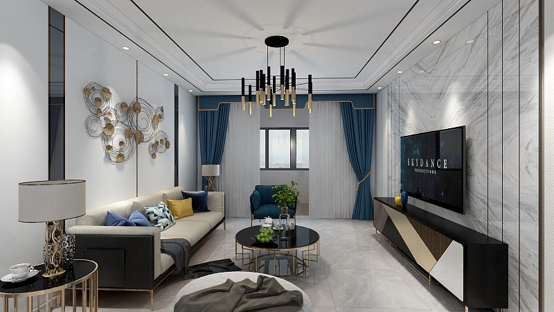 SUN室内设计-慧慧新家中岛台厨房-装修设计方案