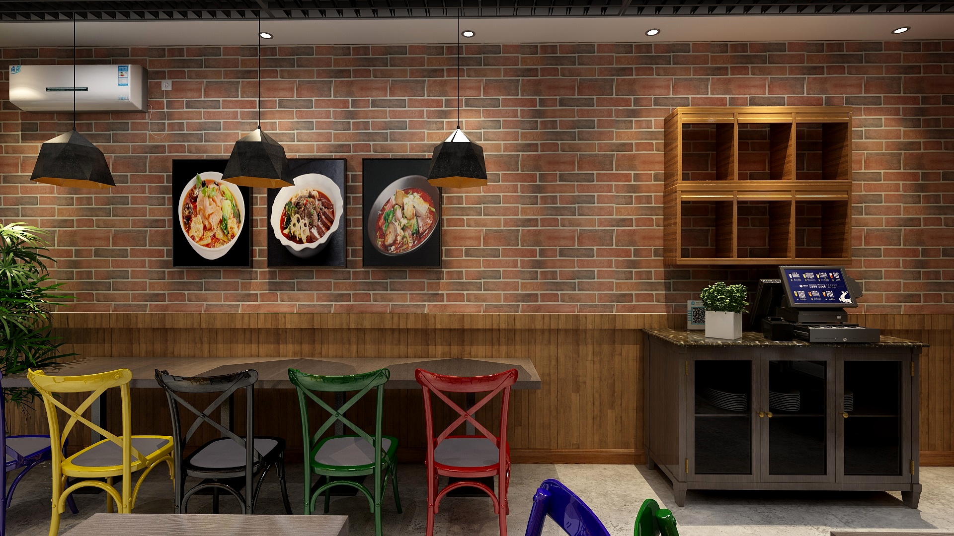 天沃装饰月下孤舟影成双-工装小吃店-副本-装修设计方案