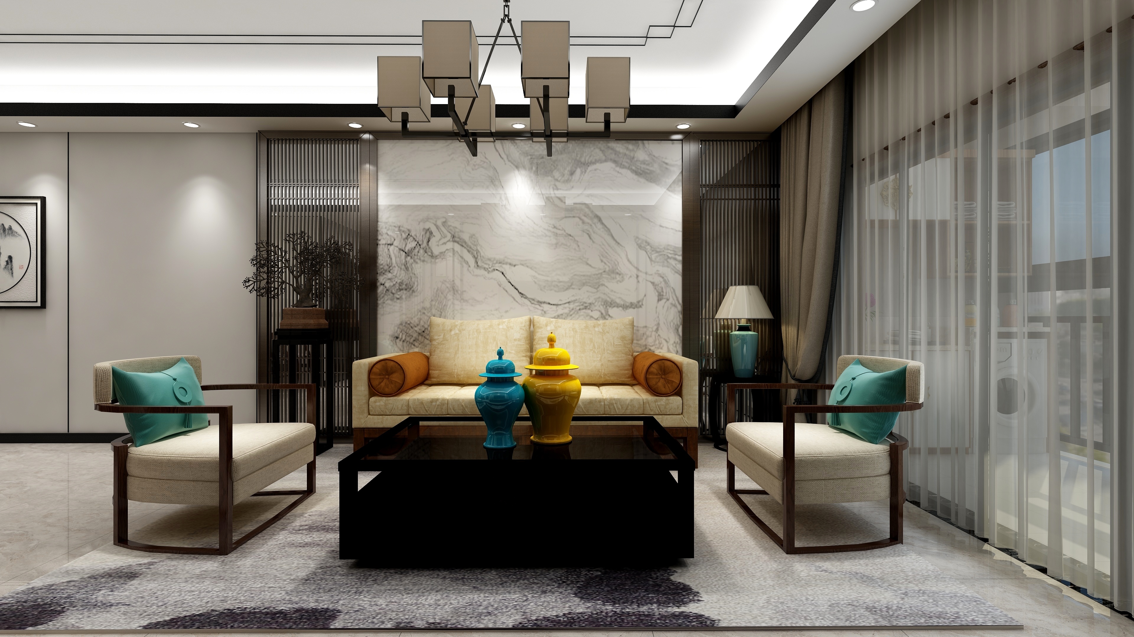 undefined-新中式风格-《韵》装修效果图