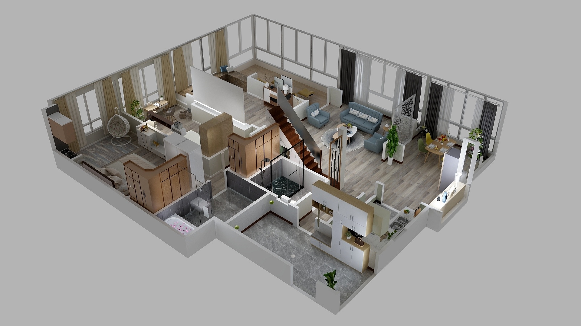 夜祸-东方天郡户型图-装修设计方案