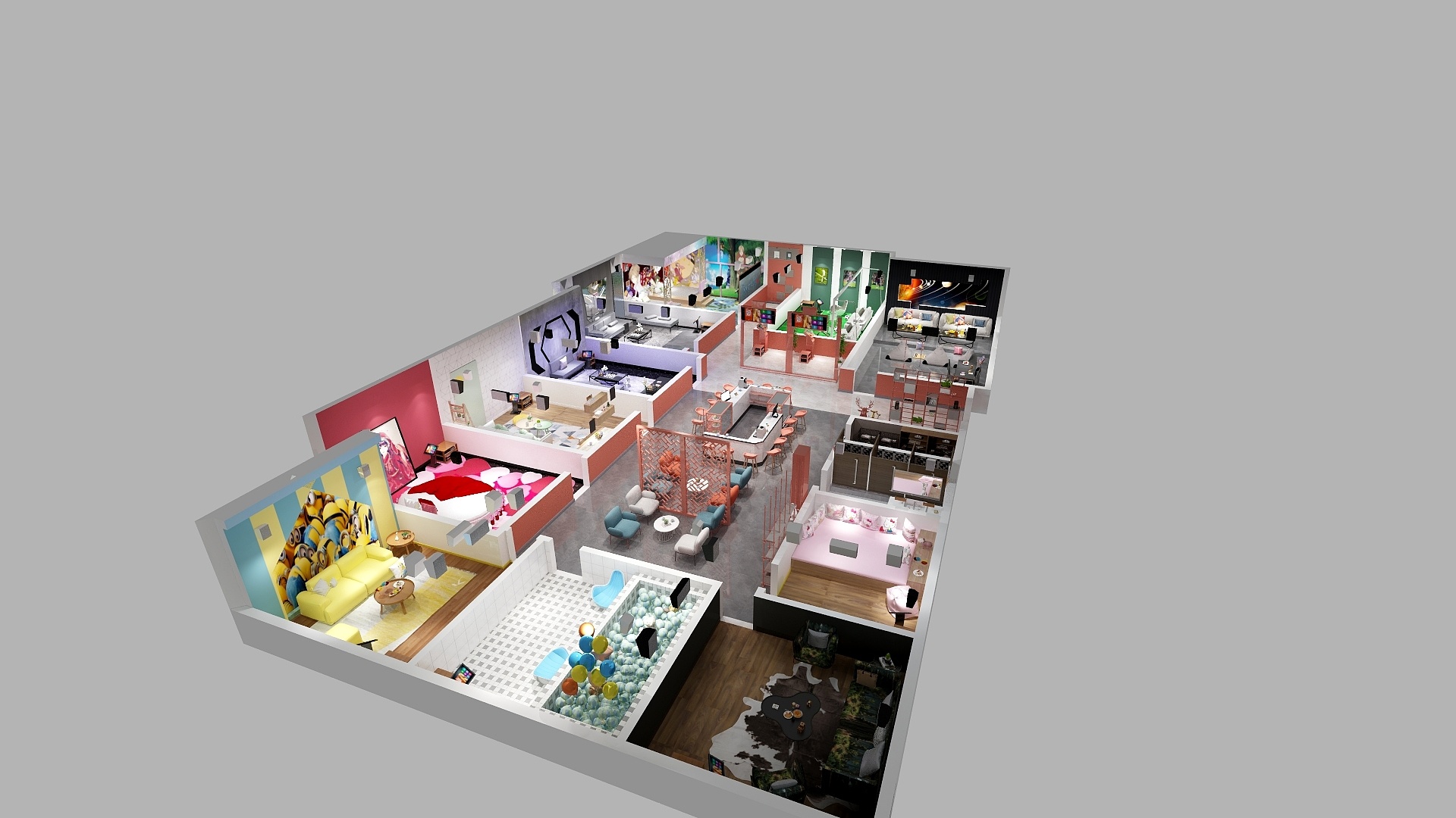 现代风格X-聚空间点播影院400+房型效果图方案-副本-副本-装修设计方案