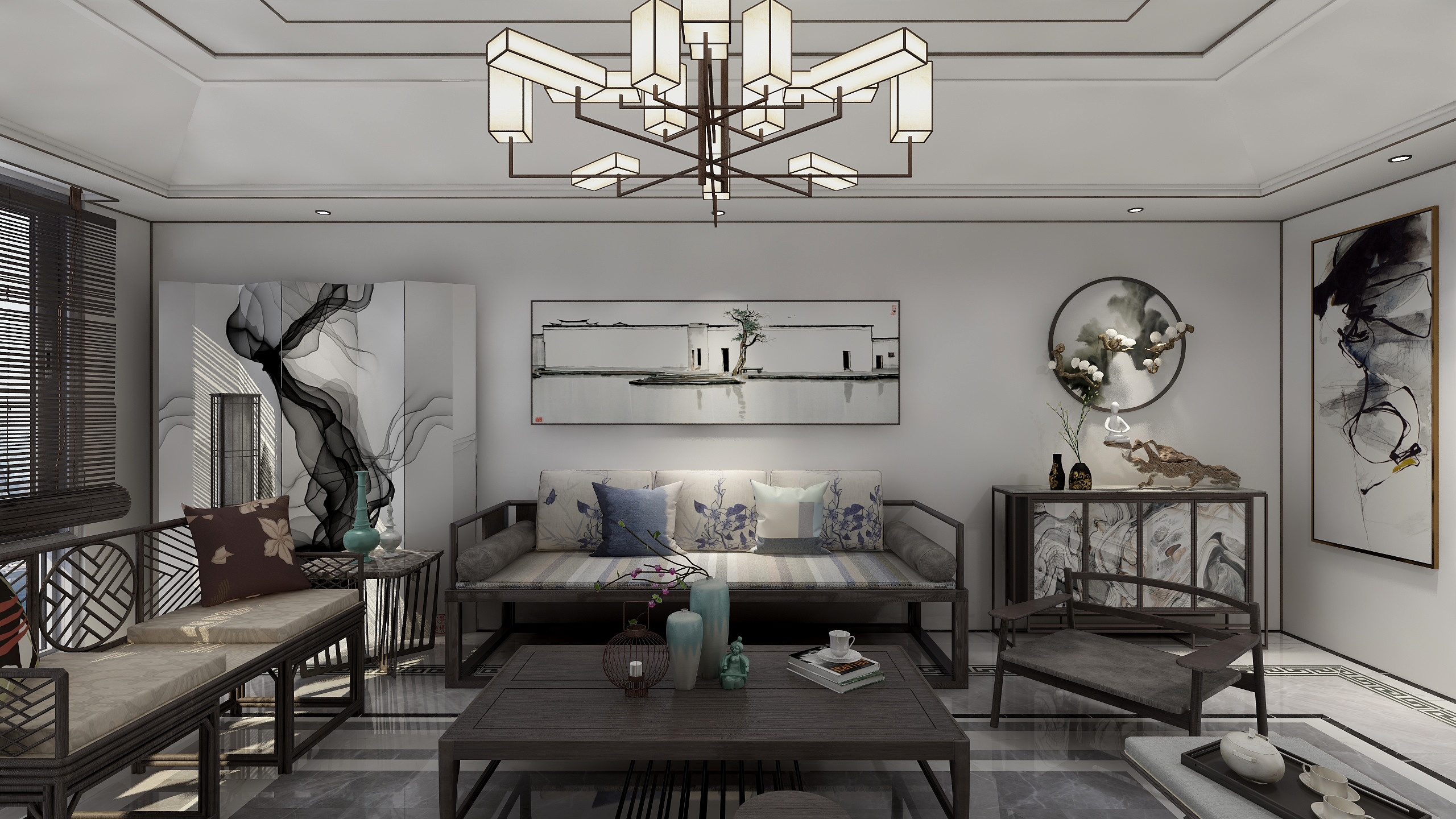 张晓波-现代中式-装修设计方案