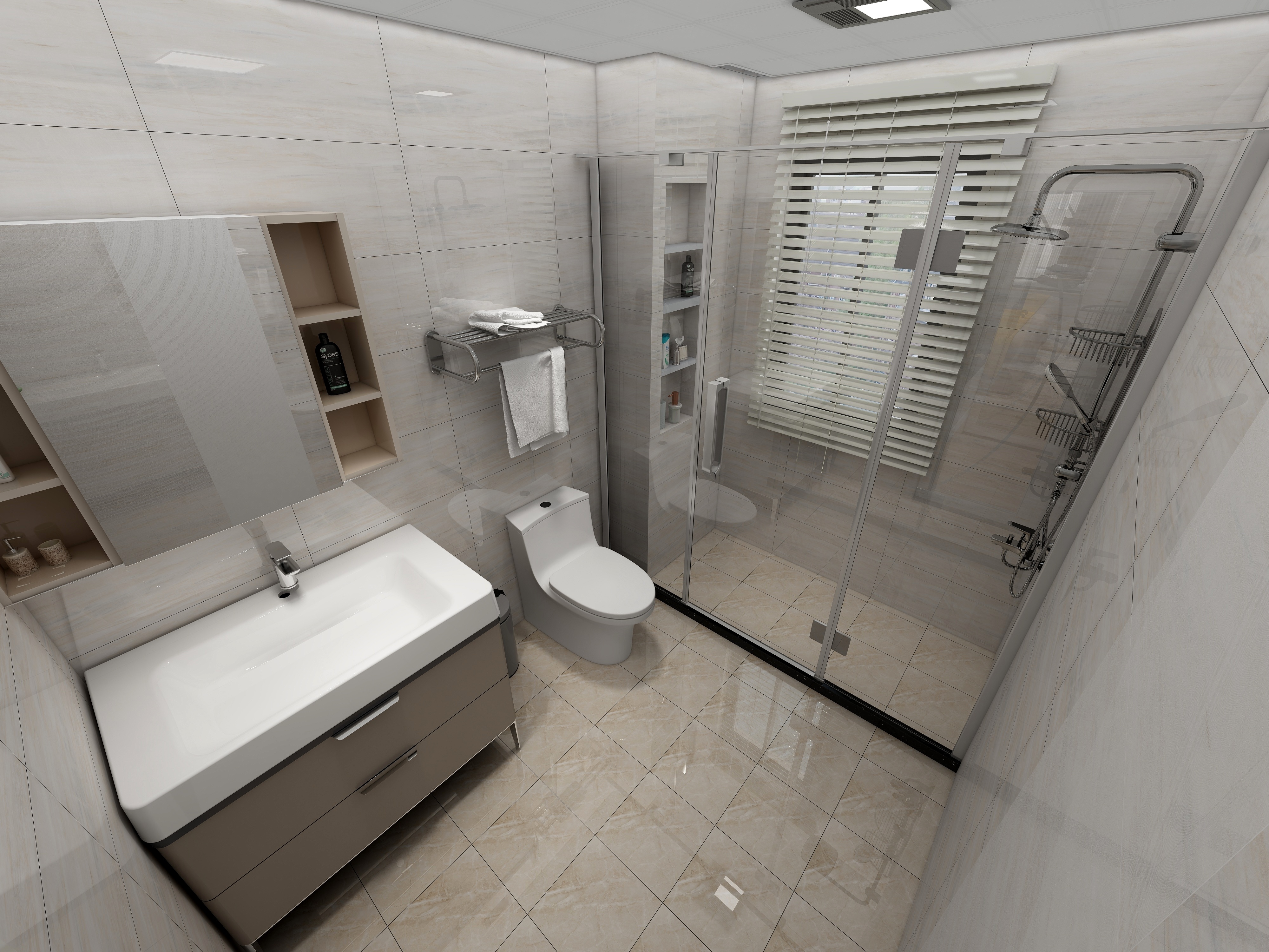 李振洋-花样年华-现代简约一层主卫装修效果图第3张