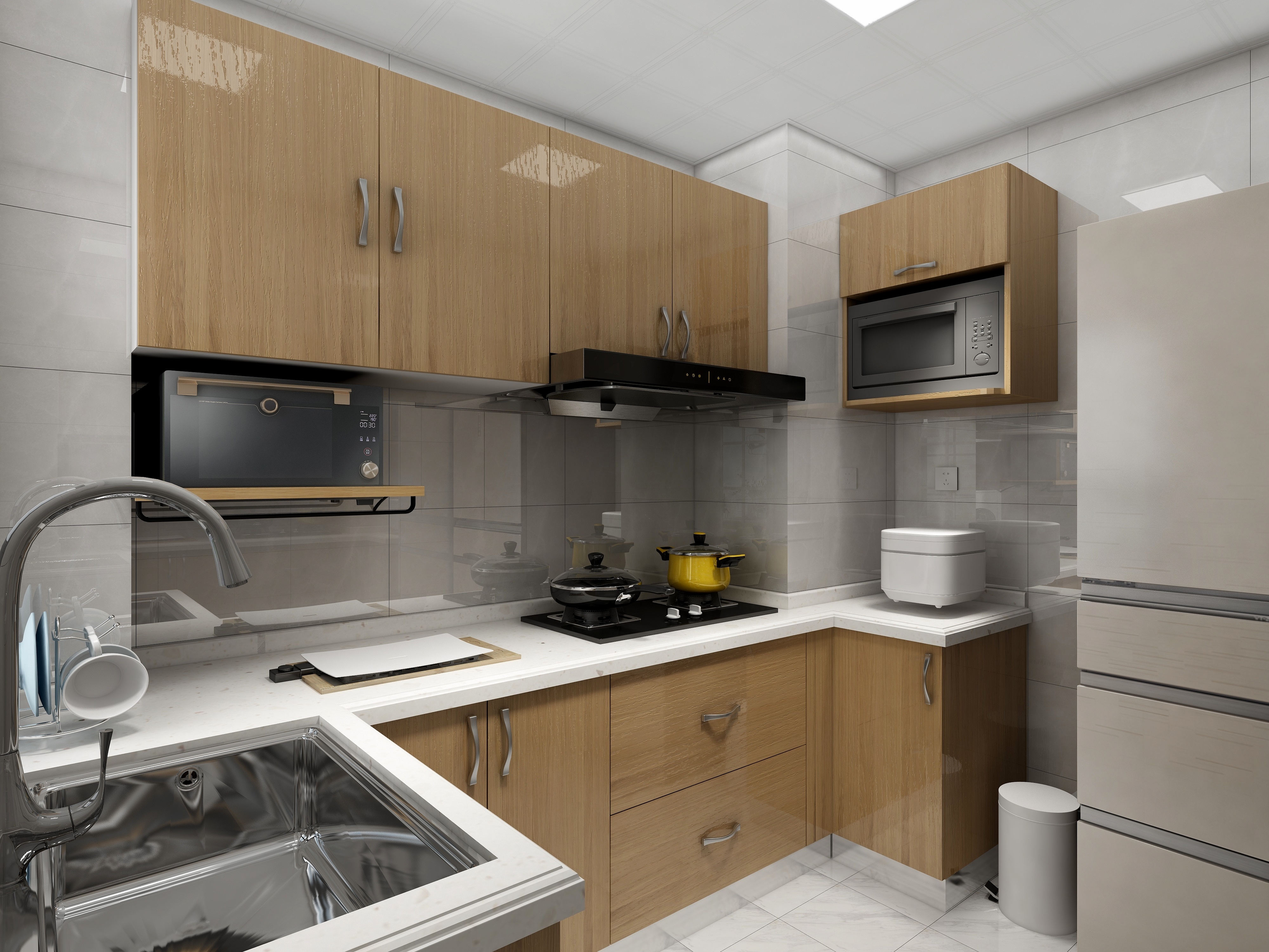 李振洋-花样年华-现代简约一层厨房装修效果图第2张