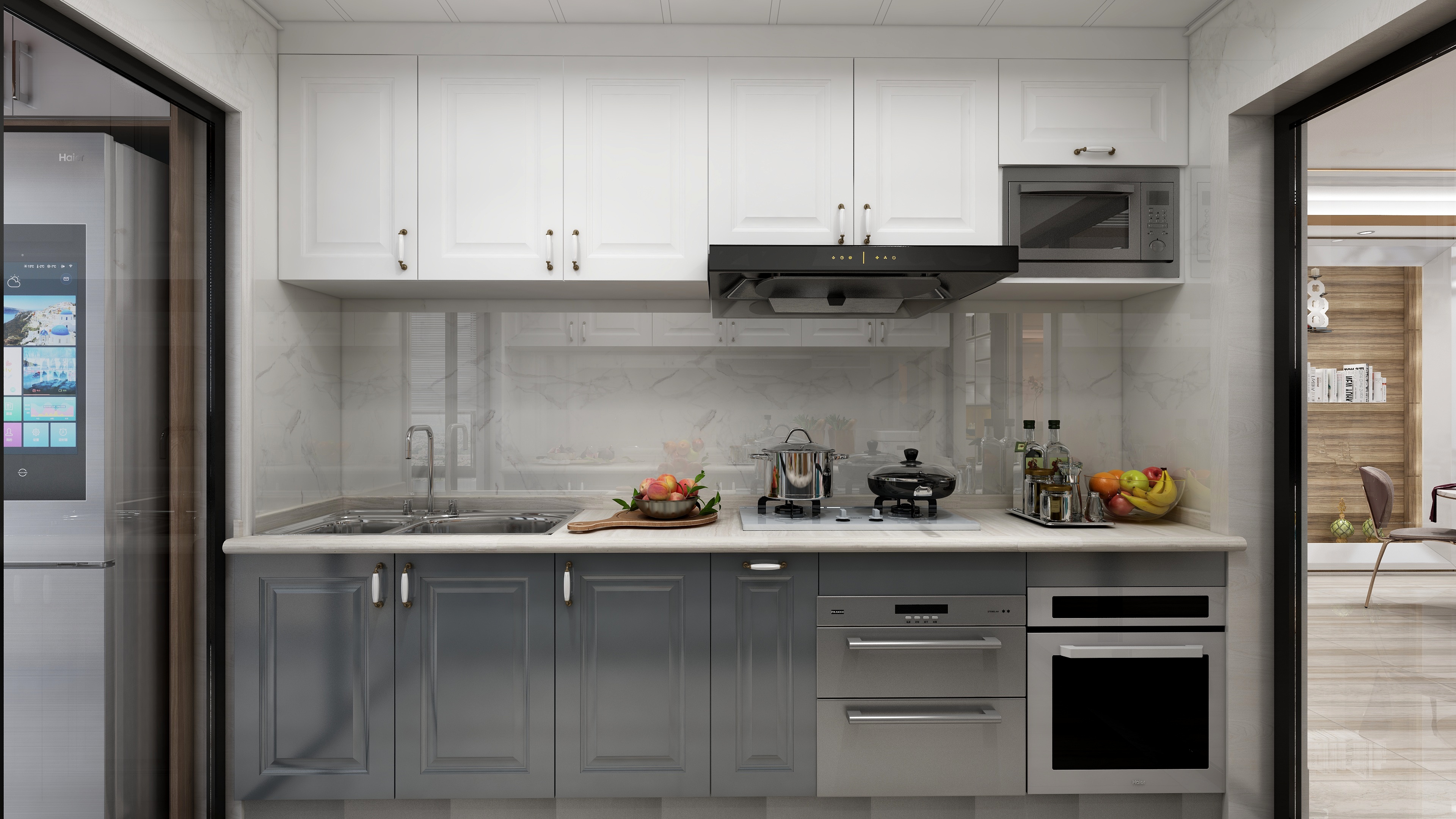 陈辉-160方现代三居装修效果图