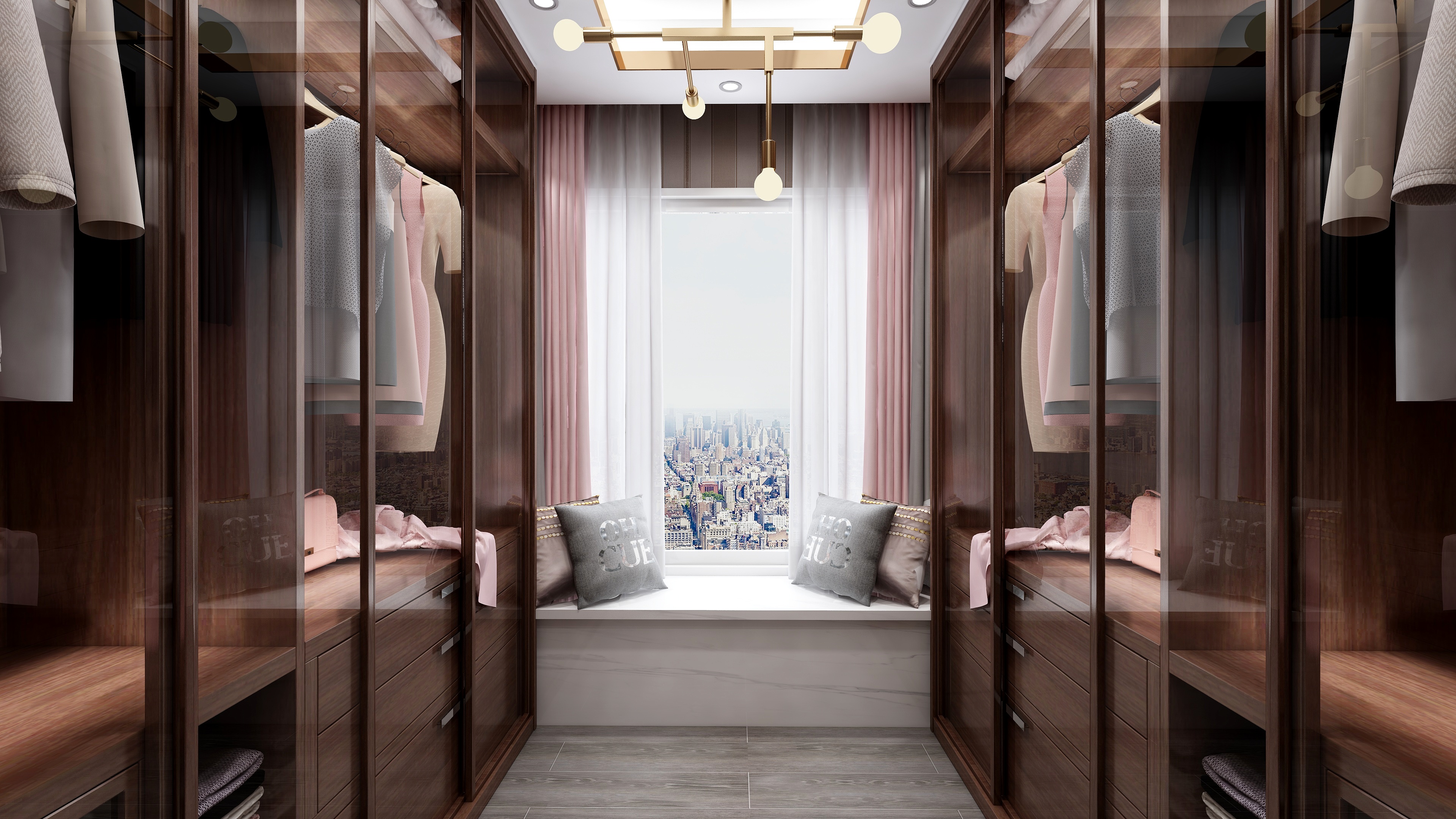 陈辉-160方现代三居装修效果图