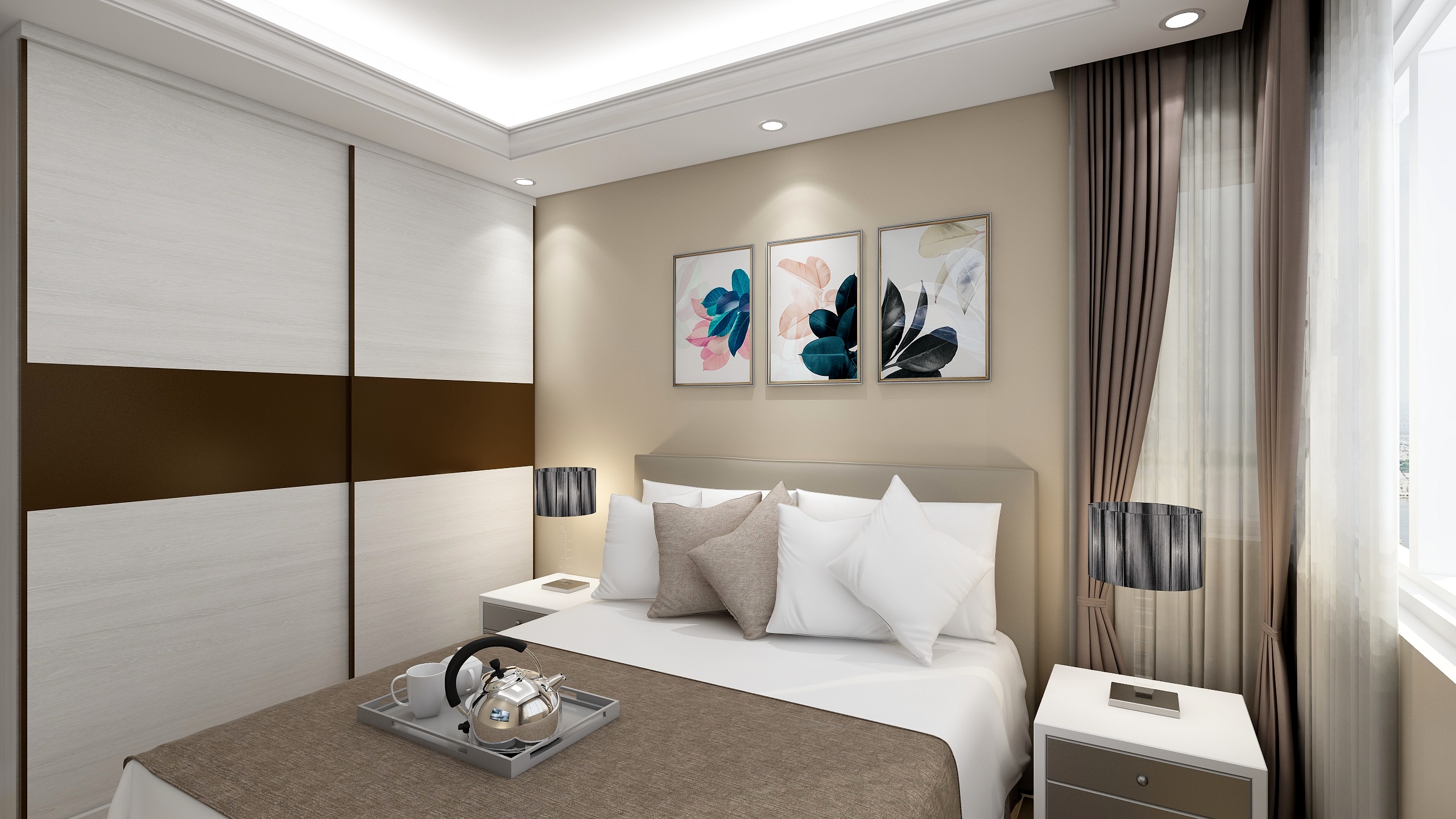 何宗建-个性简约丨四居装修效果图